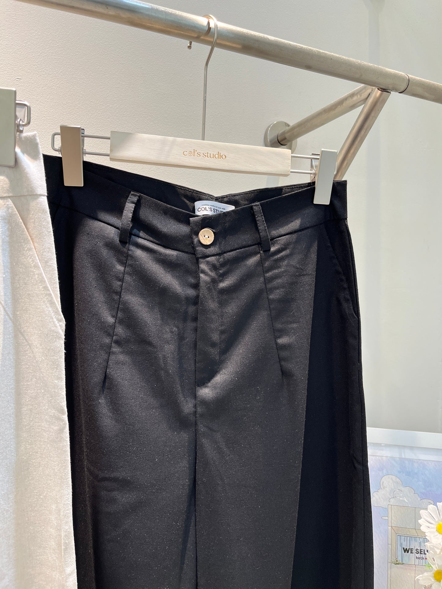 BUTTONED LINEN BOTTOMS