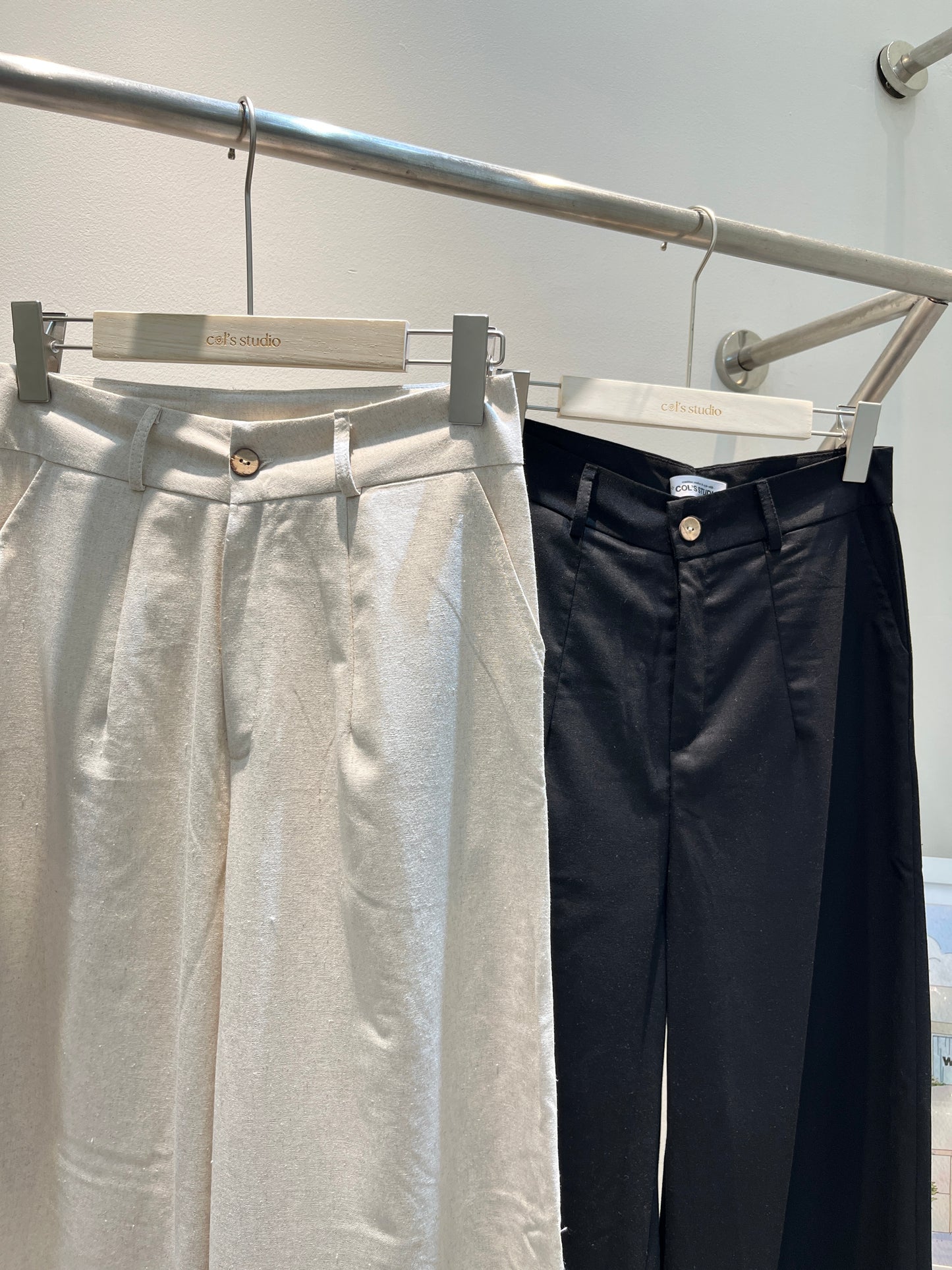 BUTTONED LINEN BOTTOMS