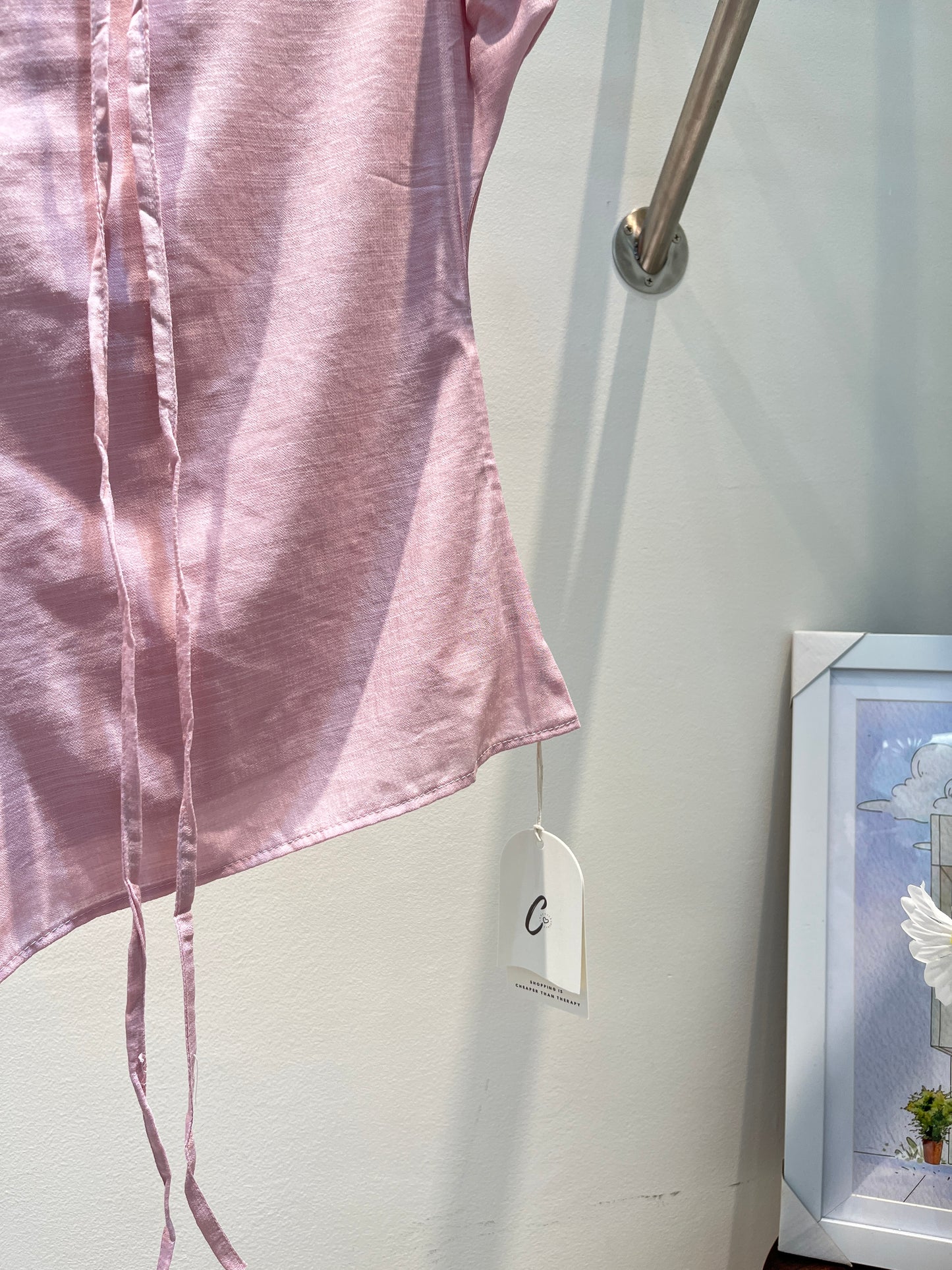 HALF SHOULDER STRAP WAIST TOP