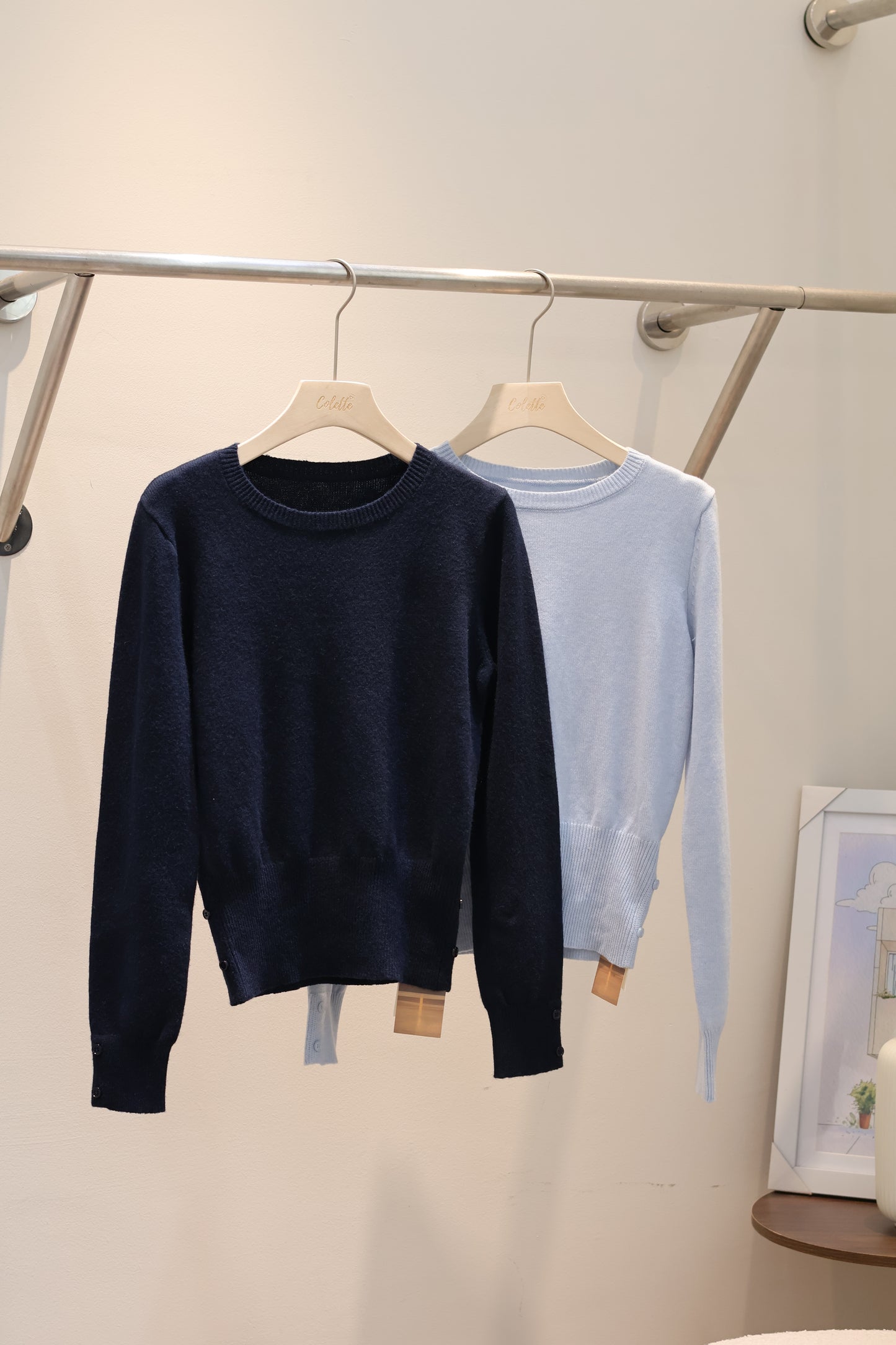 knitted tight long sleeve top