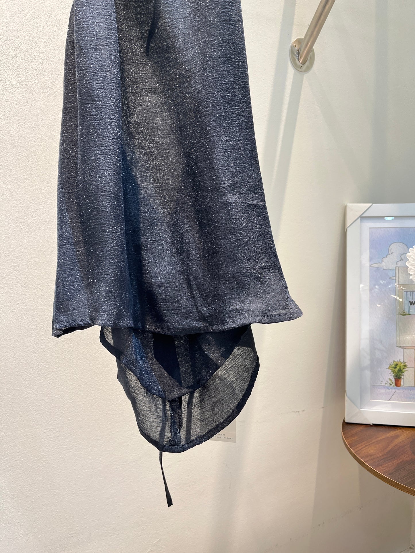 HALTER RUCHED NECK FLOWY TOP (BLACK)