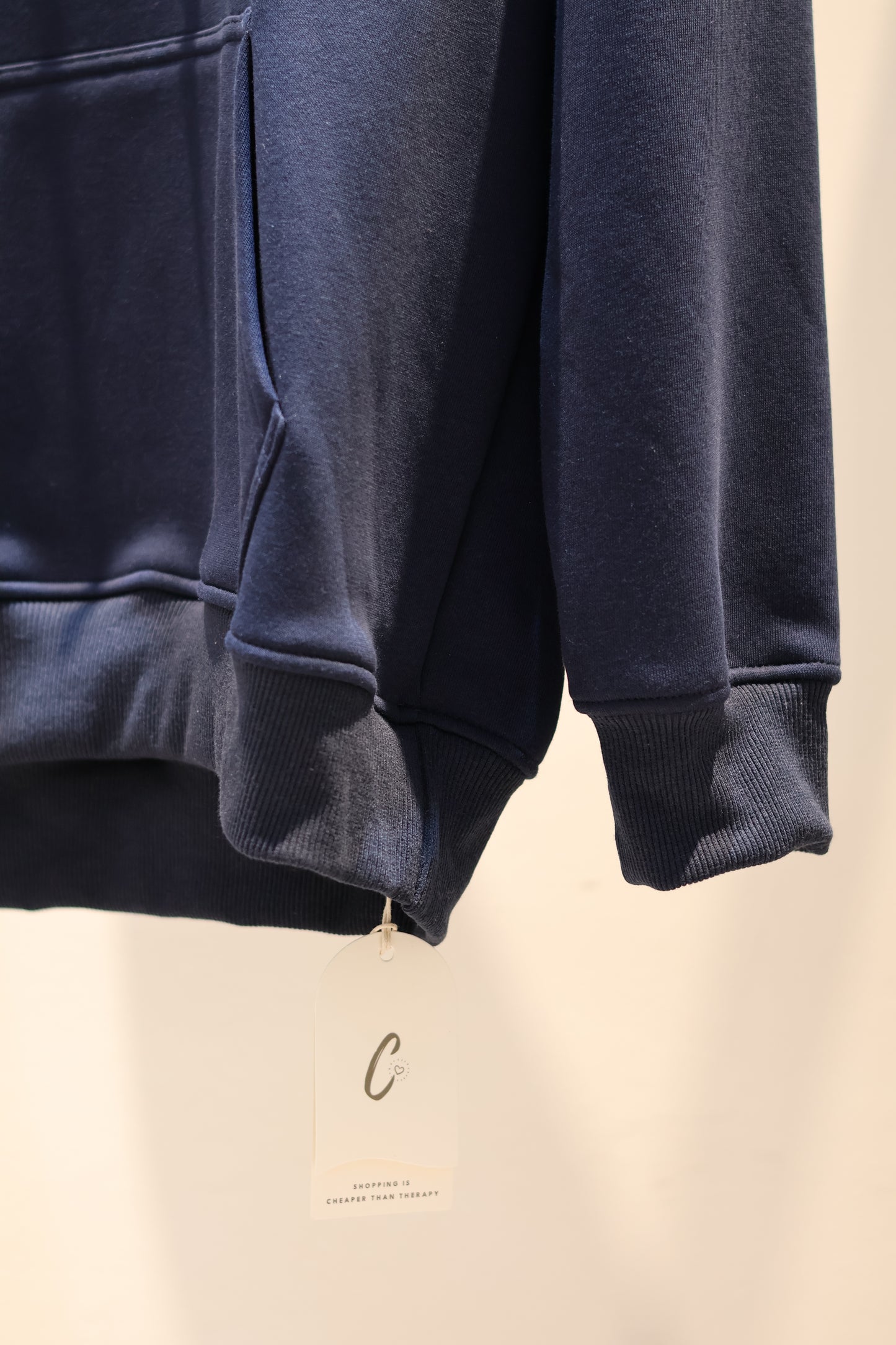 NAVY FLOWER PRINT HOODIE