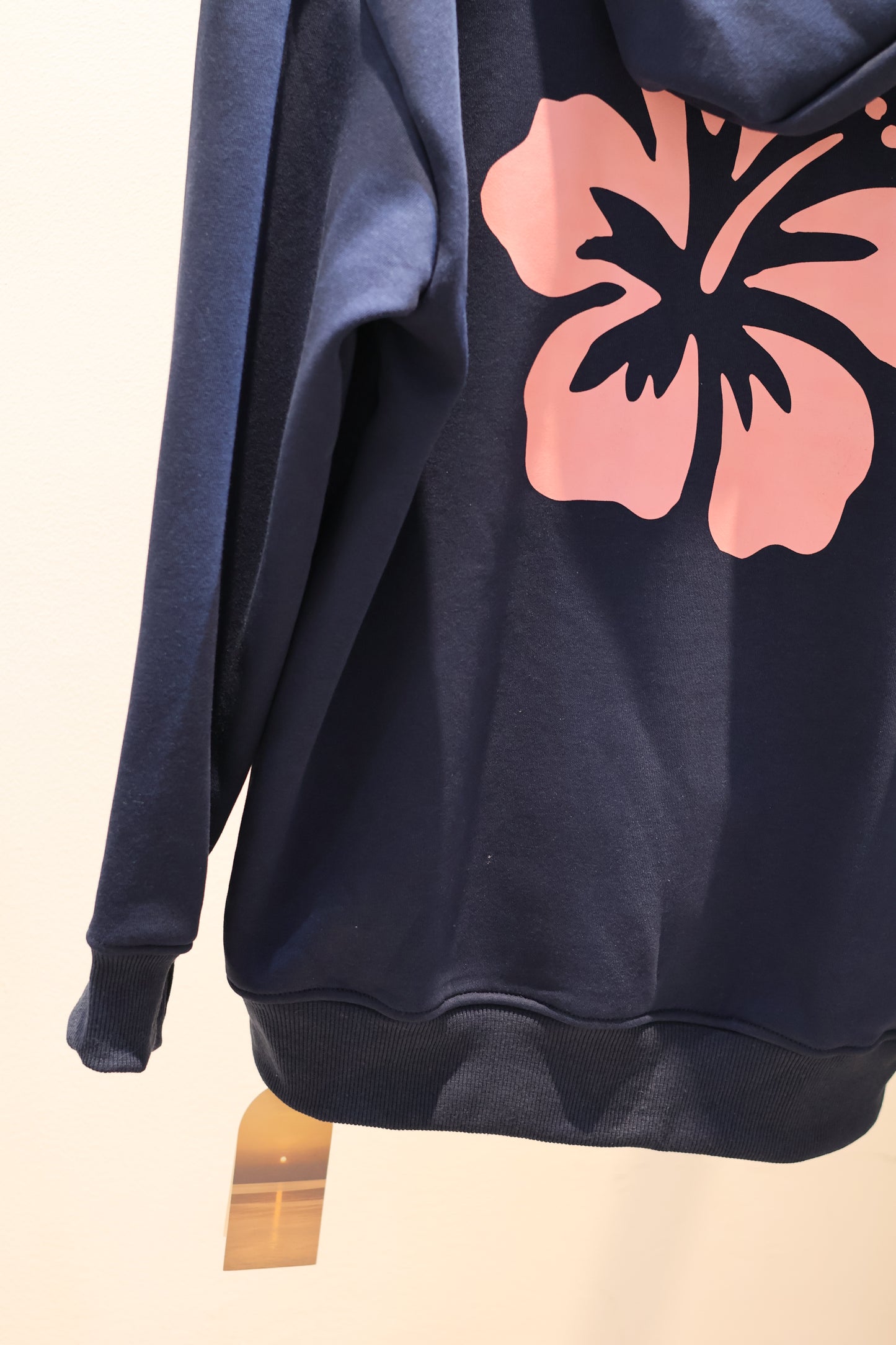 NAVY FLOWER PRINT HOODIE