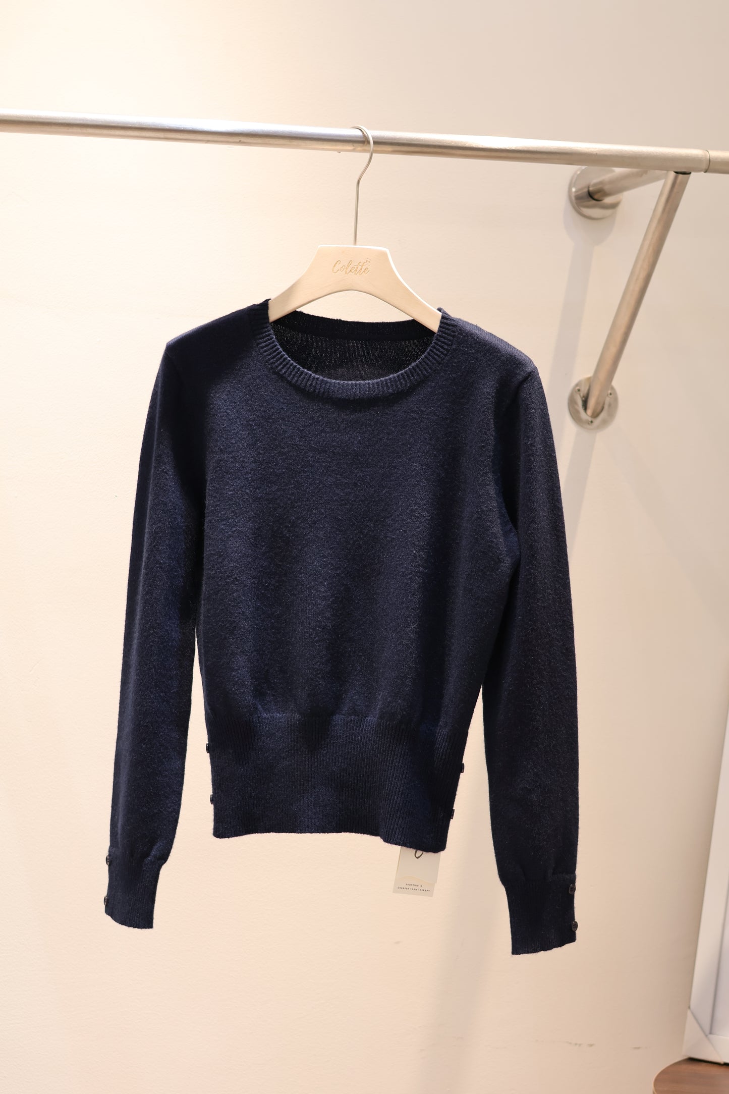 knitted tight long sleeve top