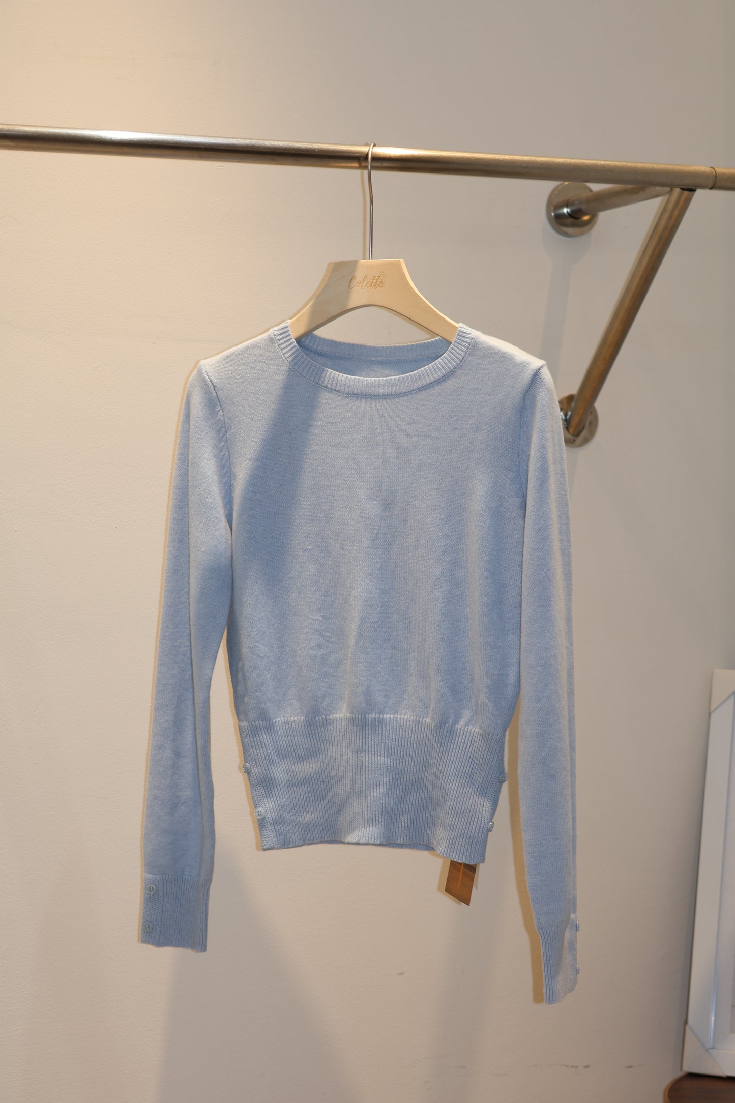 knitted tight long sleeve top
