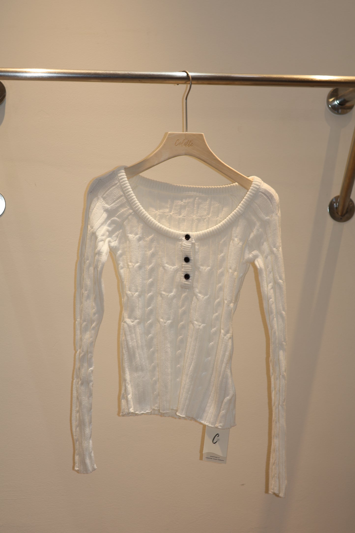 Knitted buttons long sleeve