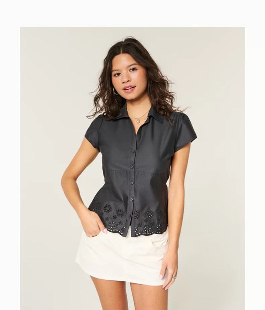 HOLLISTER SHORT SLEEVE BLOUSE