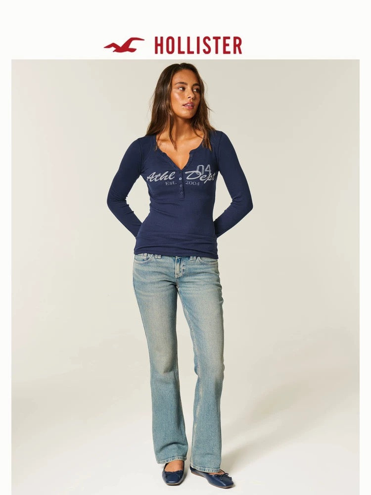 HOLLISTER NAVY LONG SLEEVE