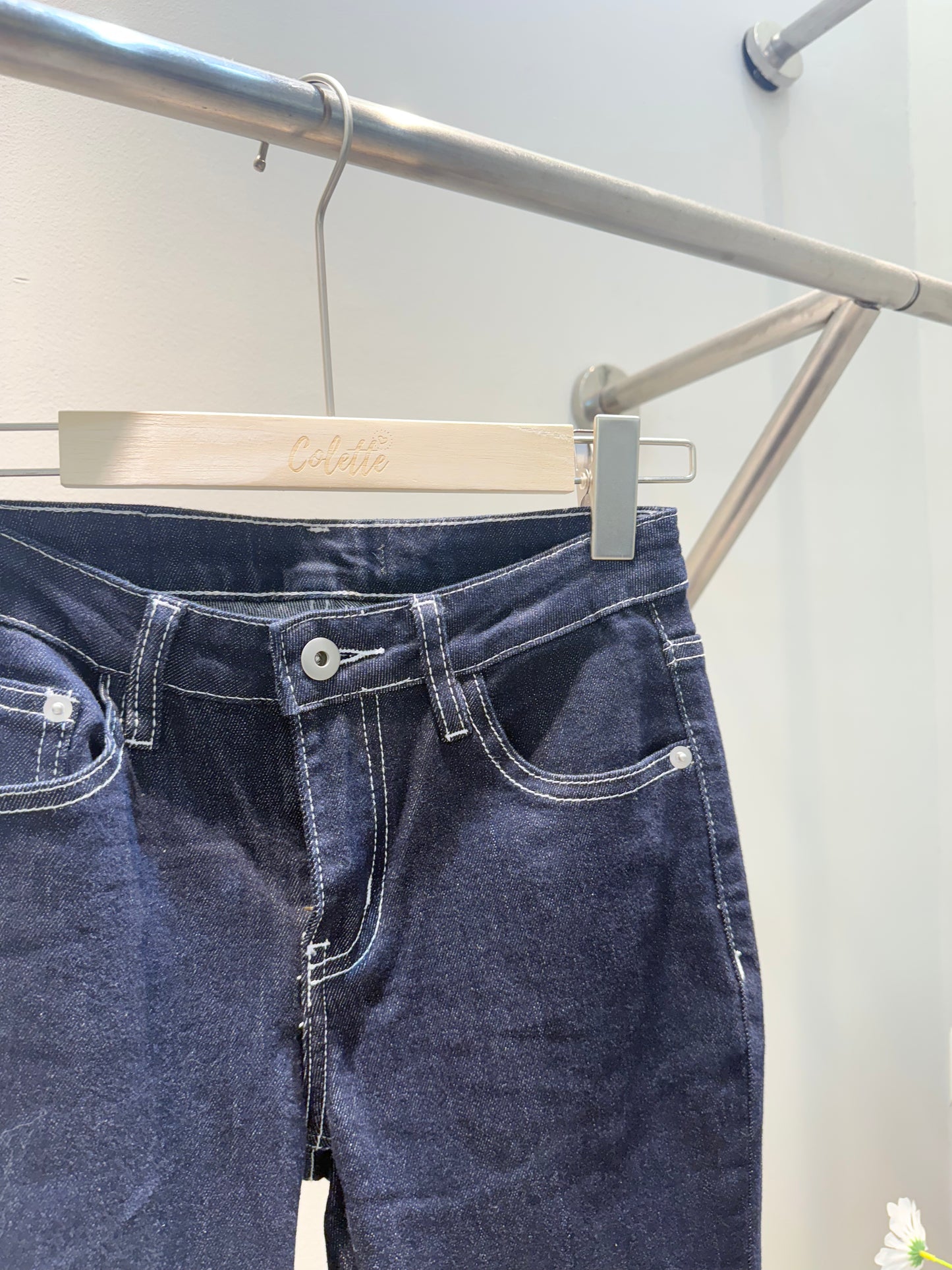 NAVY LOW WAIST VINTAGE JEANS