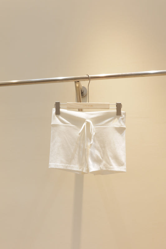 Knitted white shorts