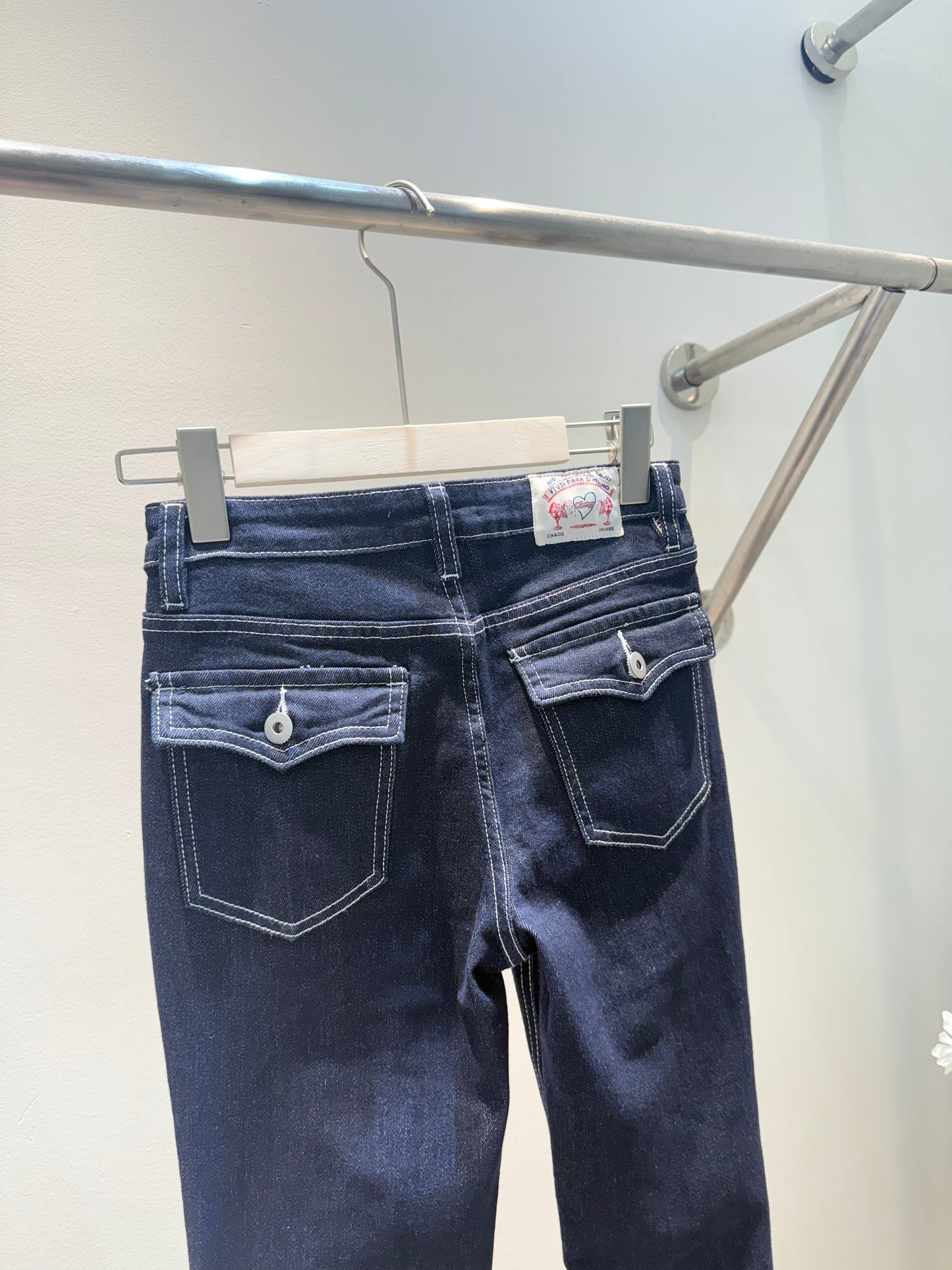 NAVY LOW WAIST VINTAGE JEANS