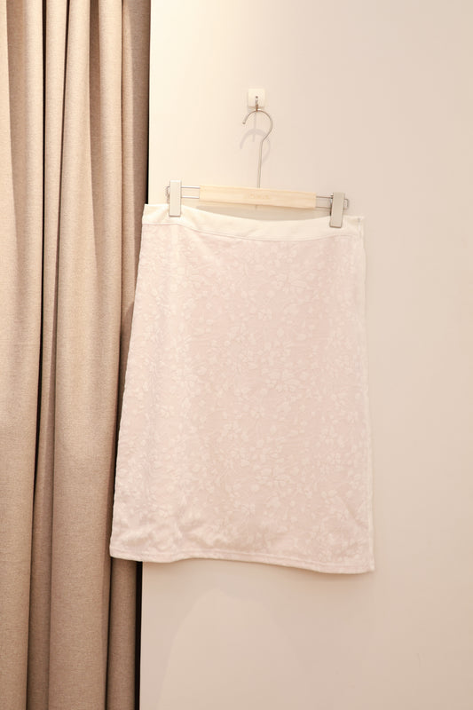 FLORAL BEIGE MIDI SKIRT