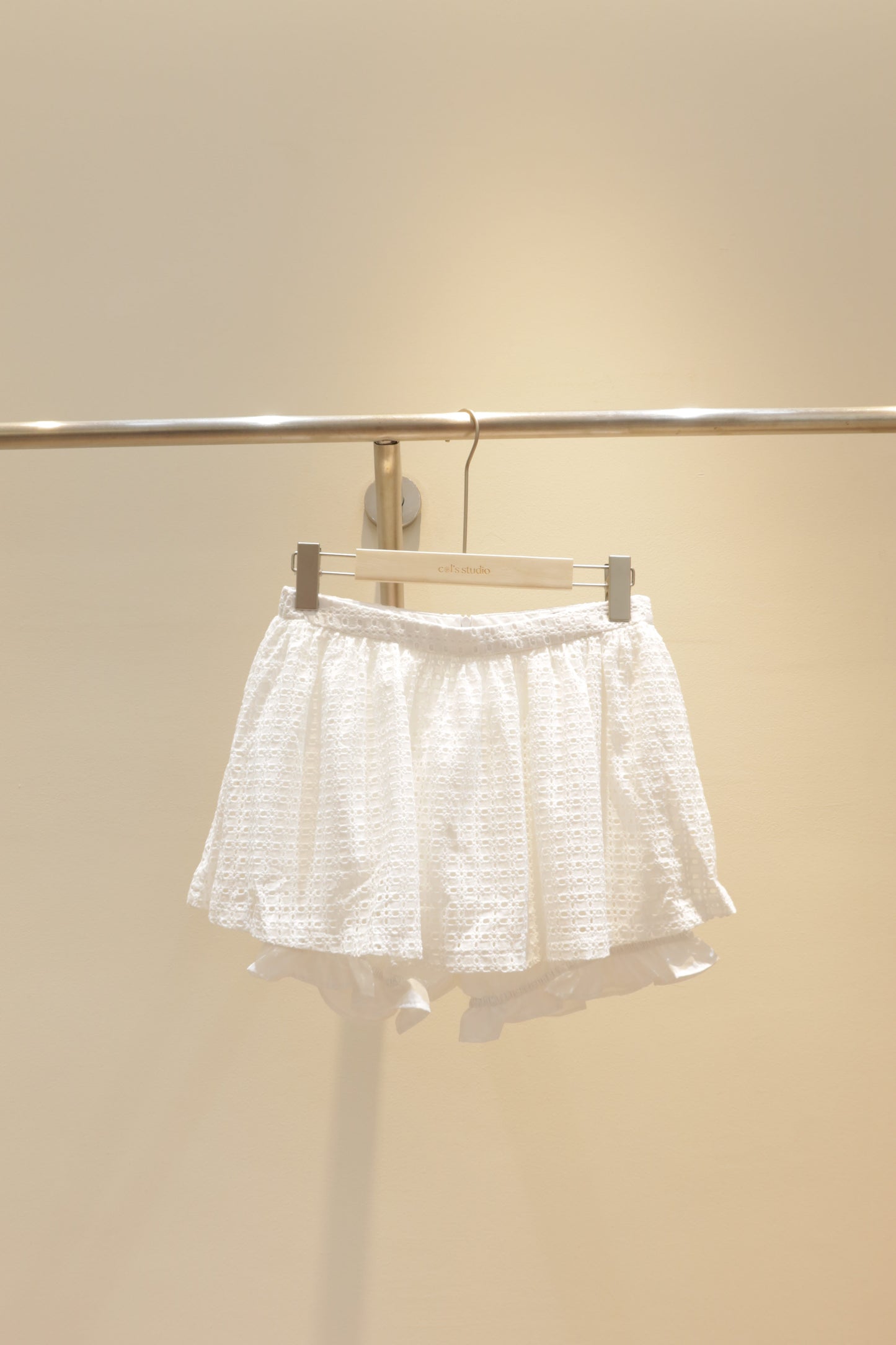 Embroidered skort