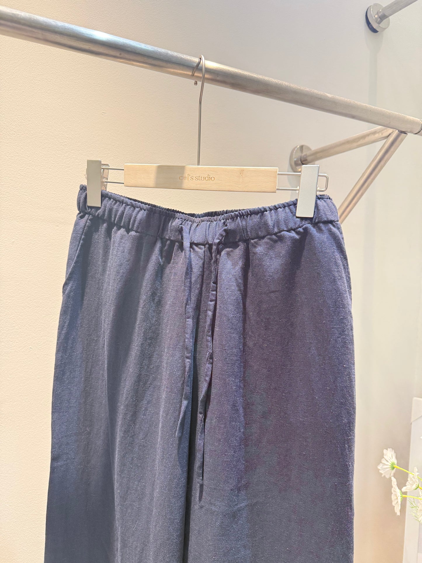 BLUE LINEN BOTTOMS