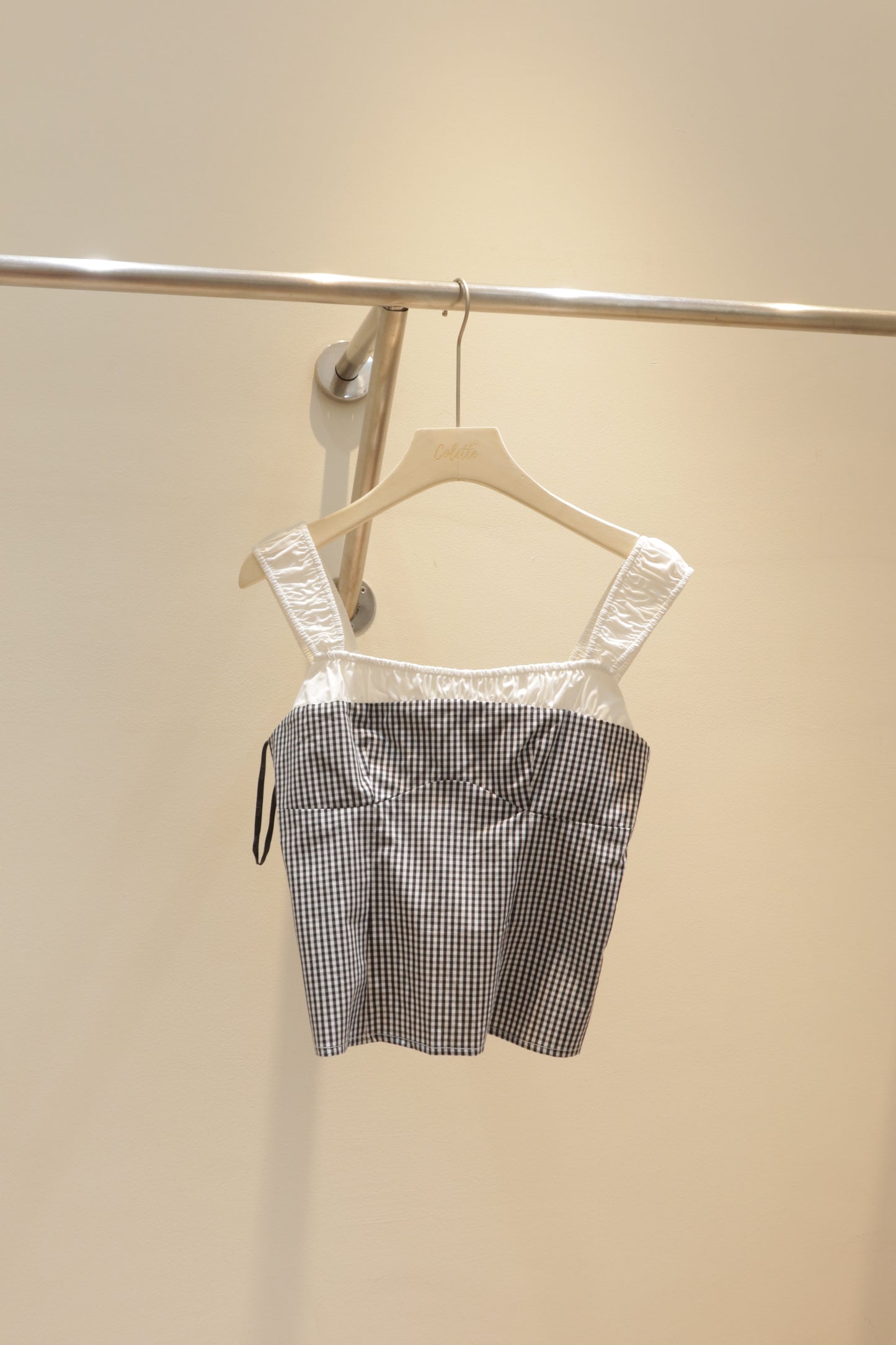 Gingham back design top