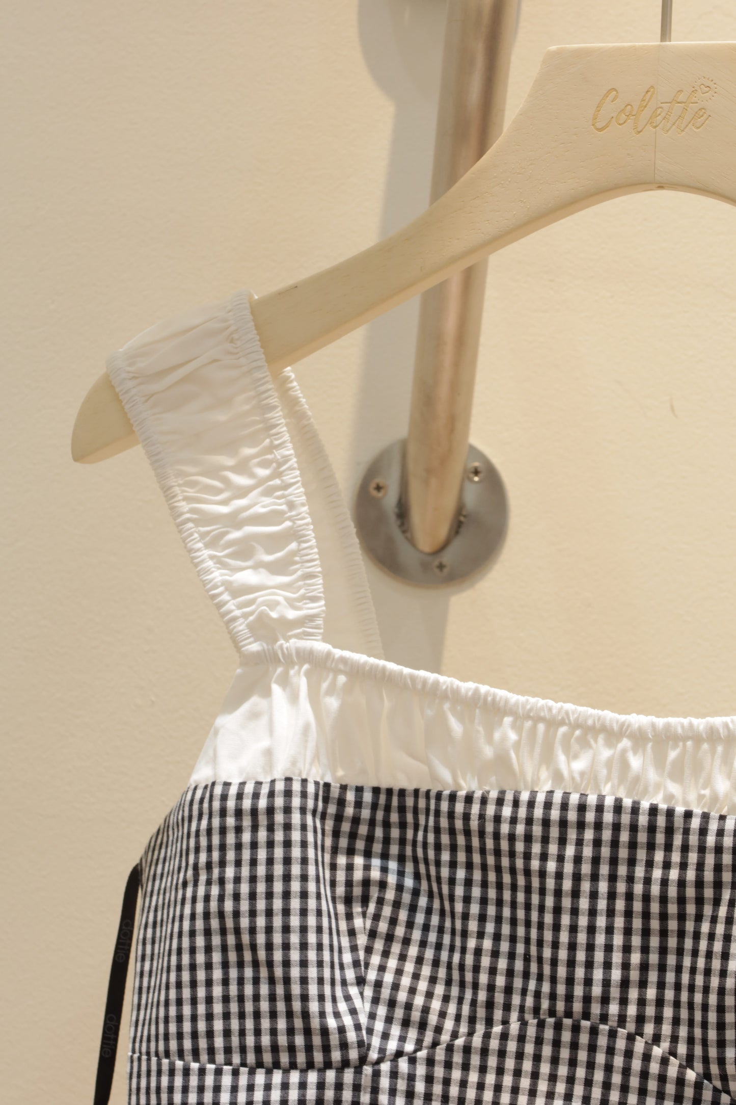 Gingham back design top
