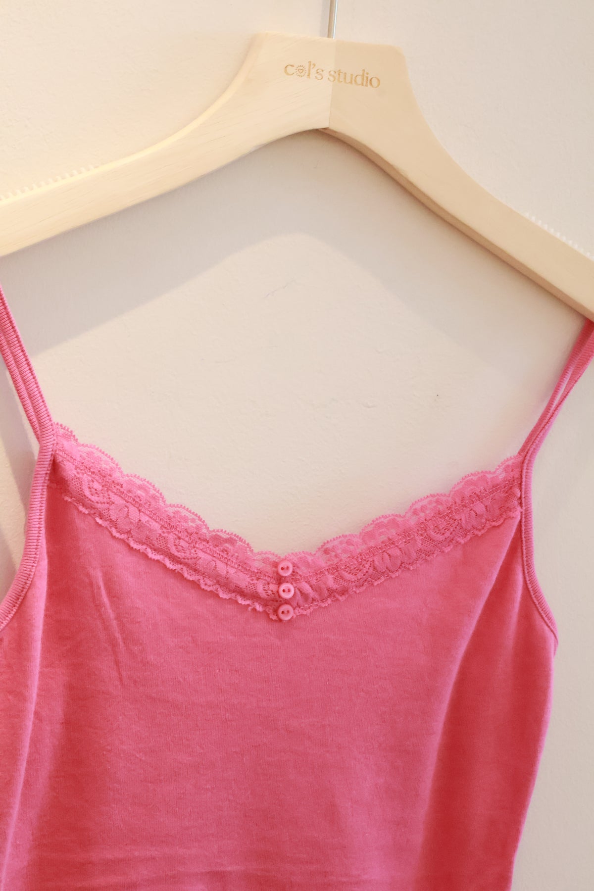 BRANDY Arden Lace Tank  -ROSE RED