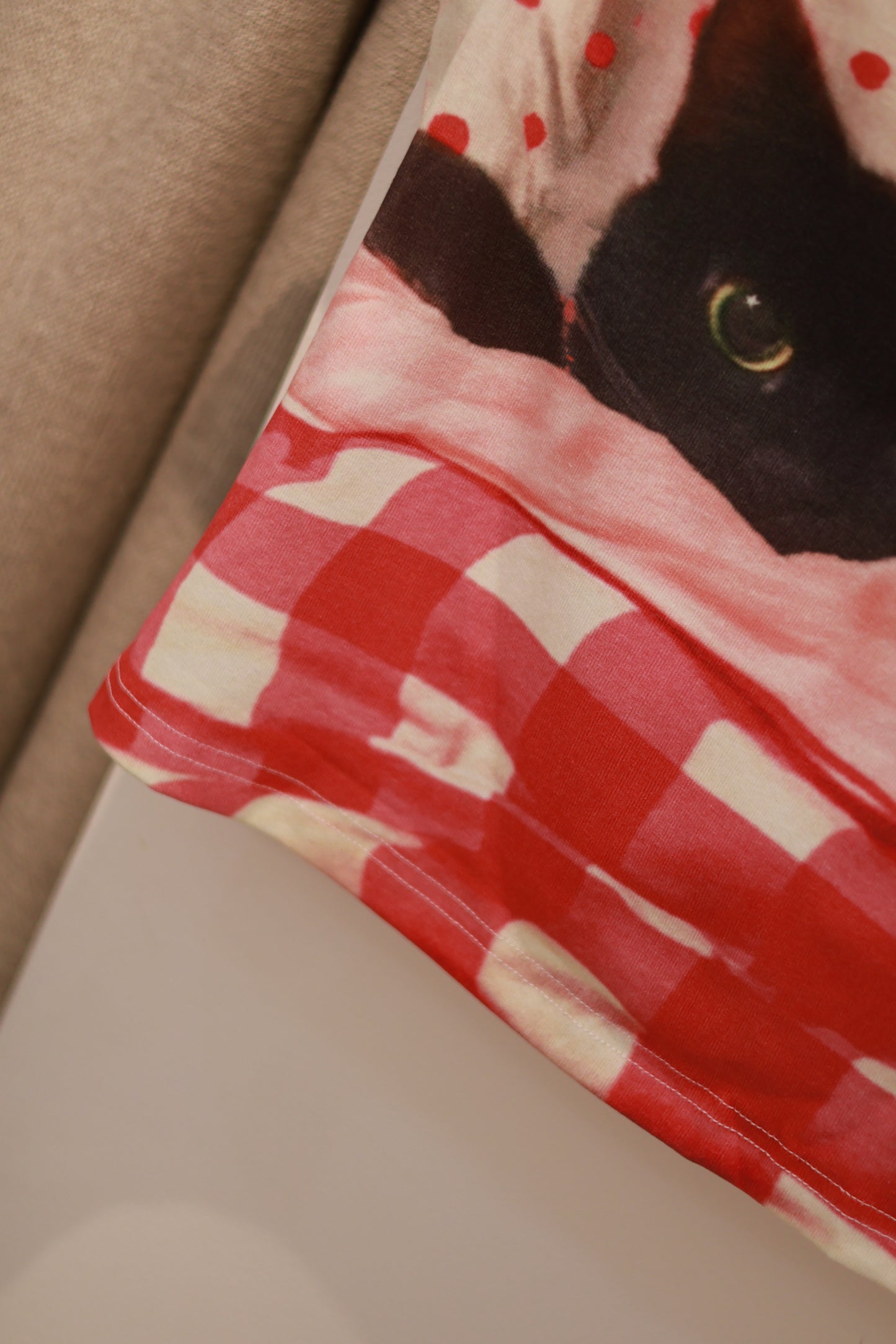 CIDER Cotton-blend Cat Graphic TANK TOP