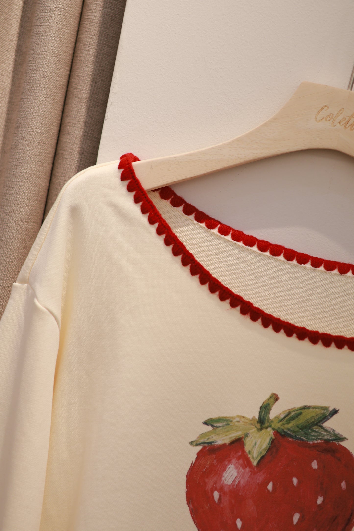 CIDER Strawberry Graphic Oversized Sweatshirt