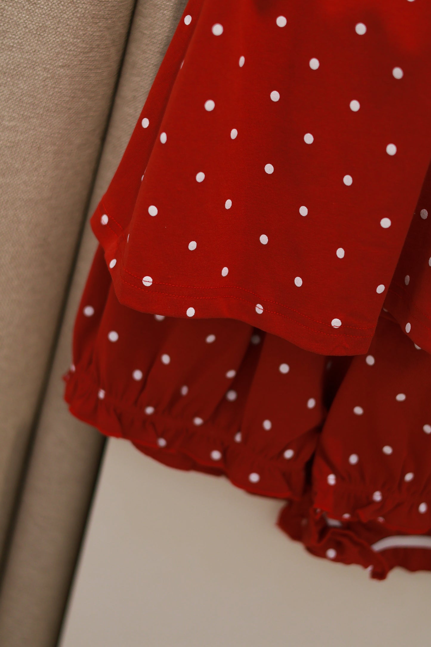 CIDER Cotton Polka Dot Bowknot Top & Mid Rise Shorts Loungewear Set