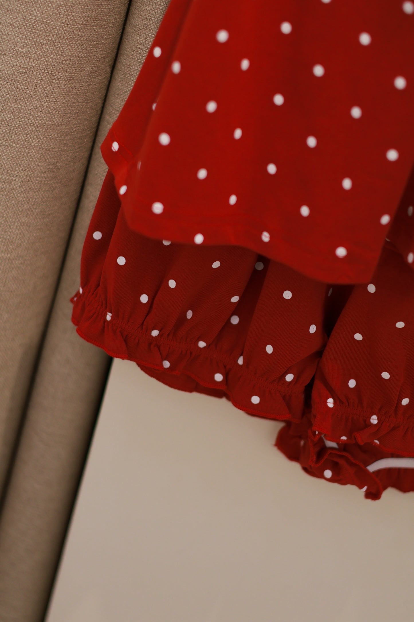 CIDER Cotton Polka Dot Bowknot Top & Mid Rise Shorts Loungewear Set