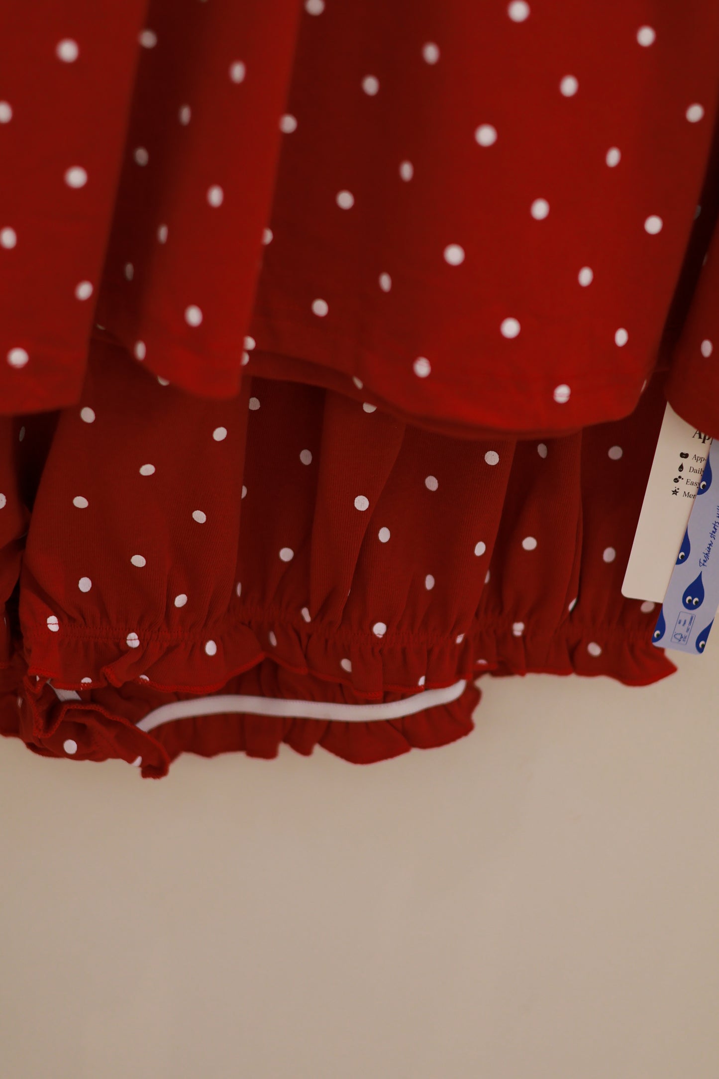 CIDER Cotton Polka Dot Bowknot Top & Mid Rise Shorts Loungewear Set