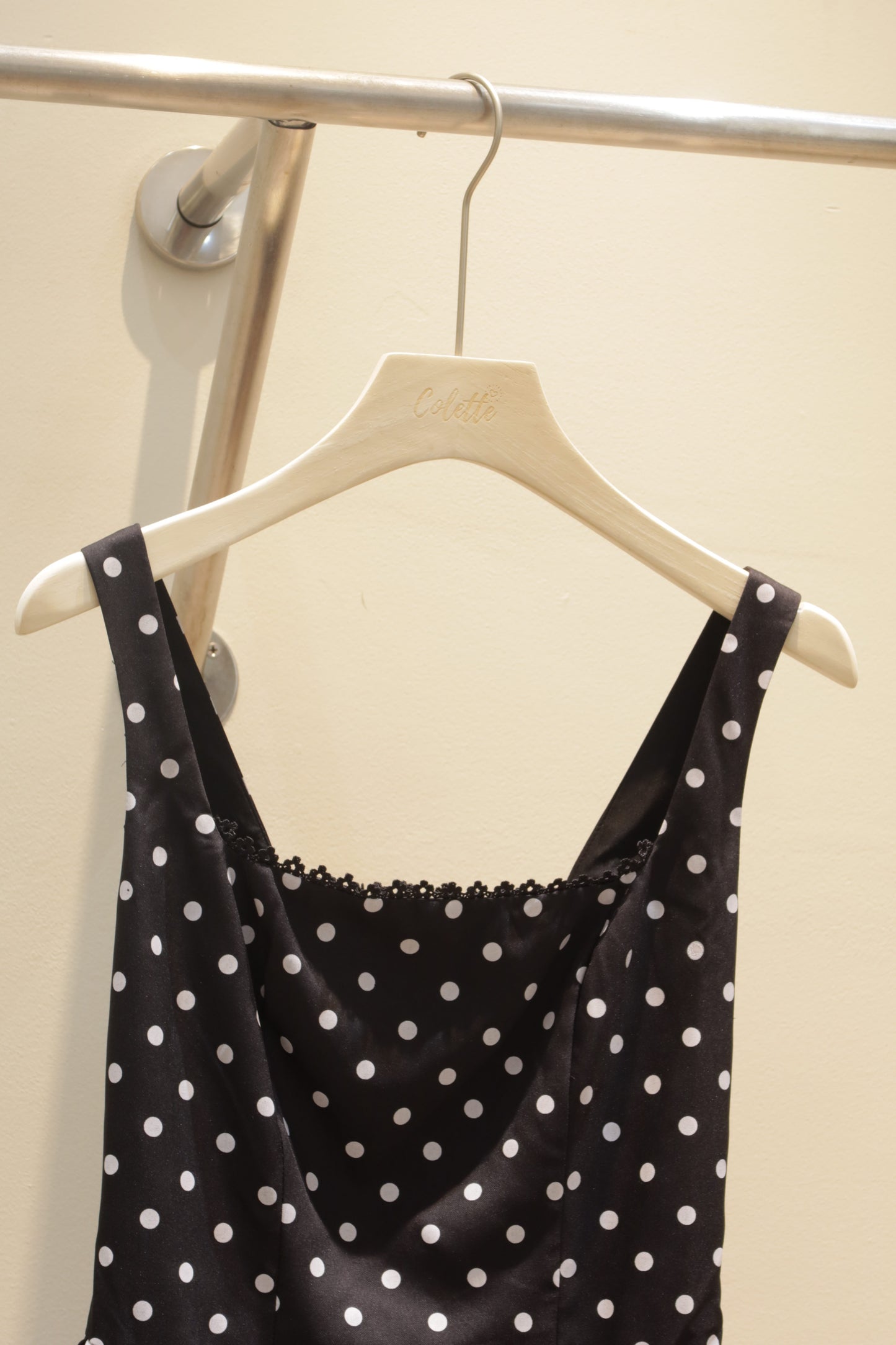 Polka dot black dress