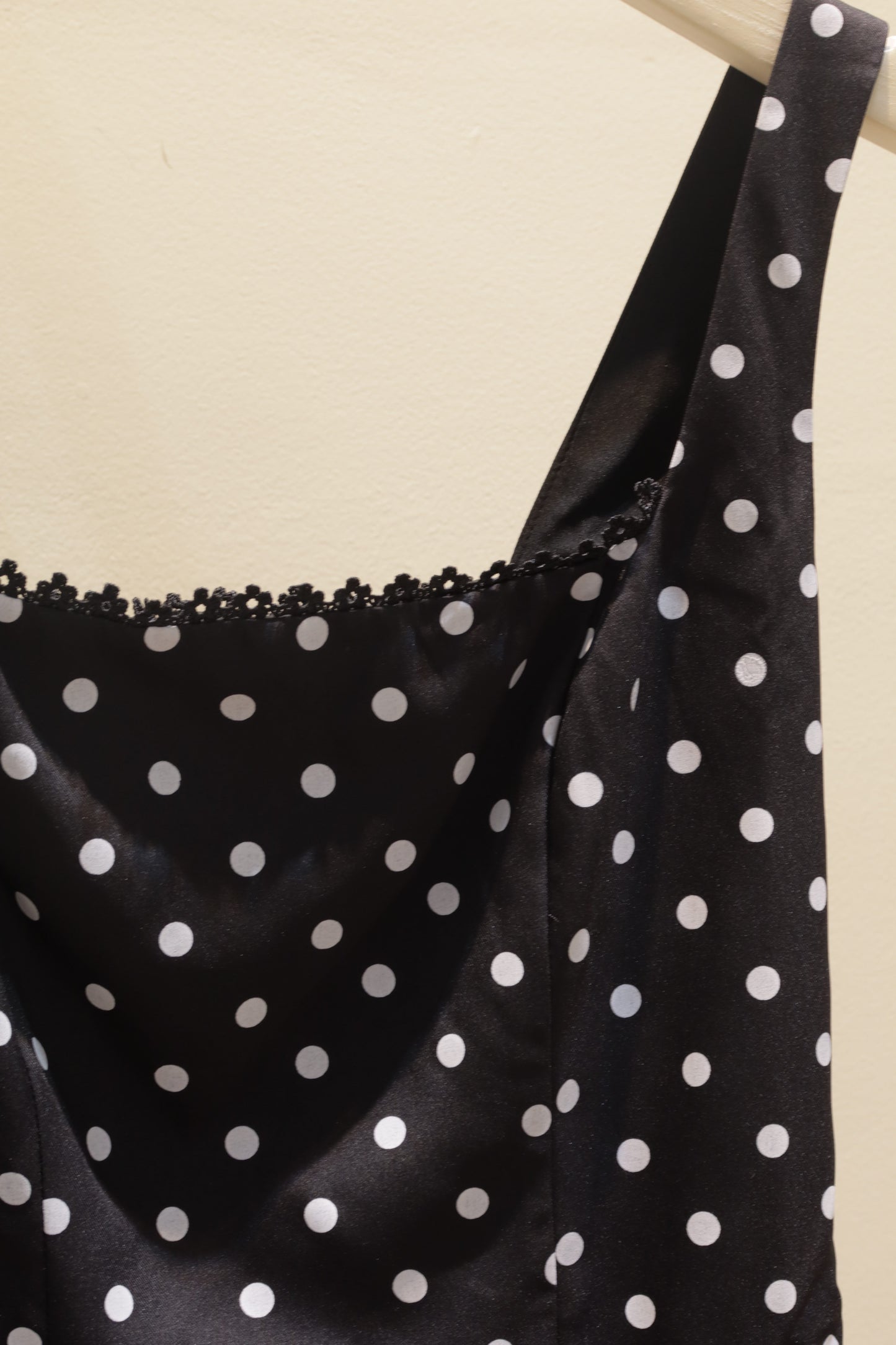 Polka dot black dress