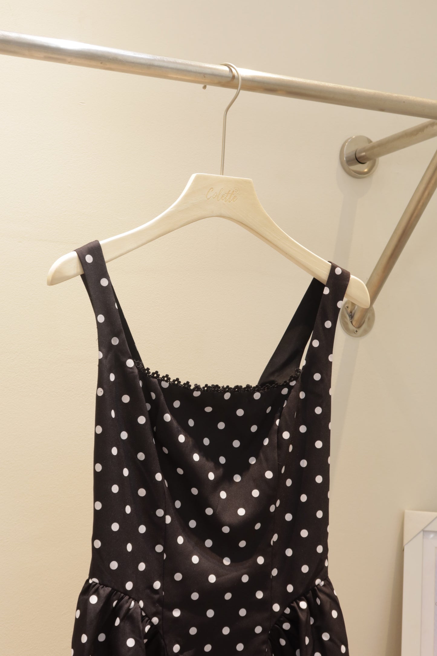 Polka dot black dress