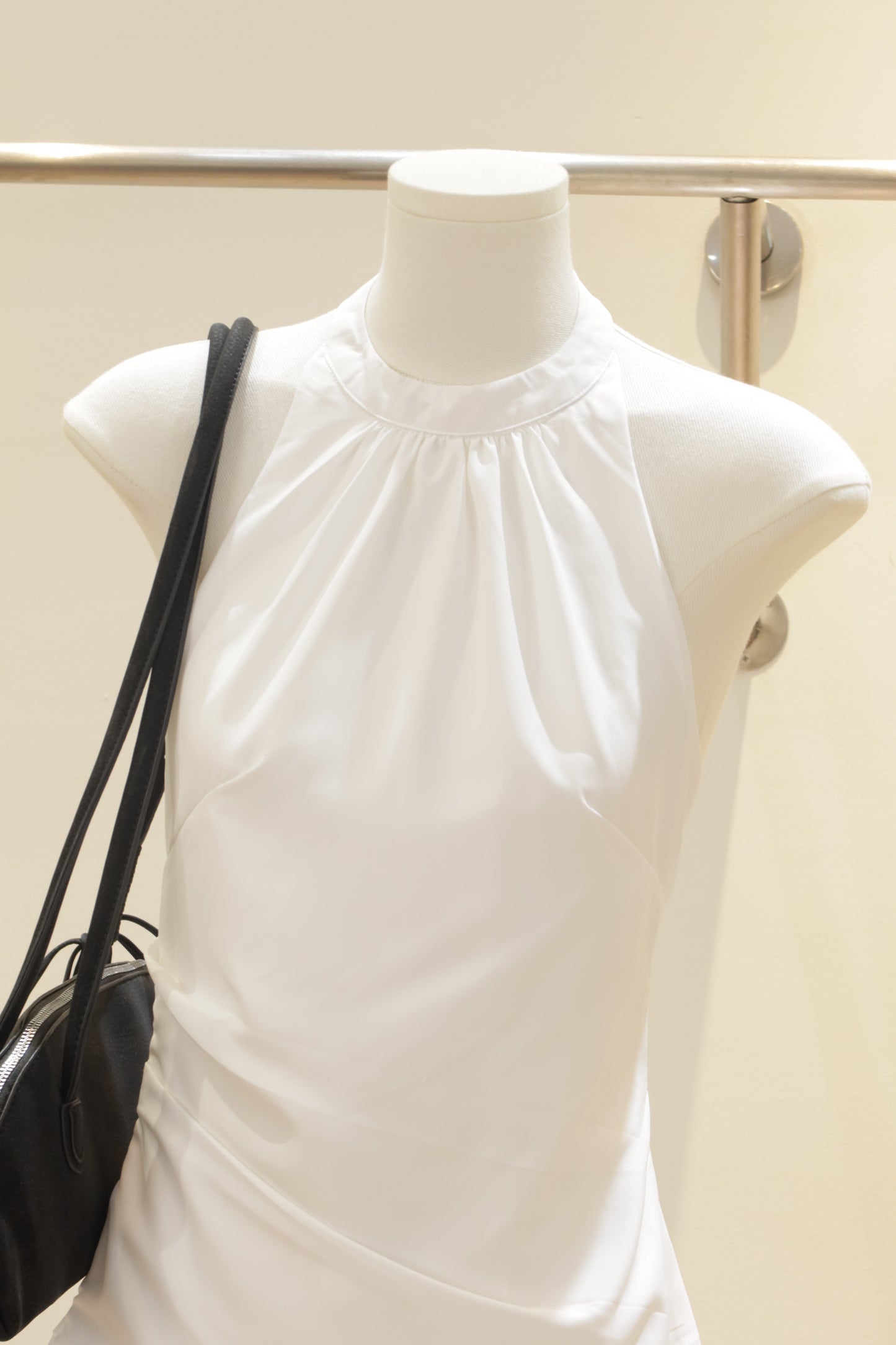 Sleeveless white dress