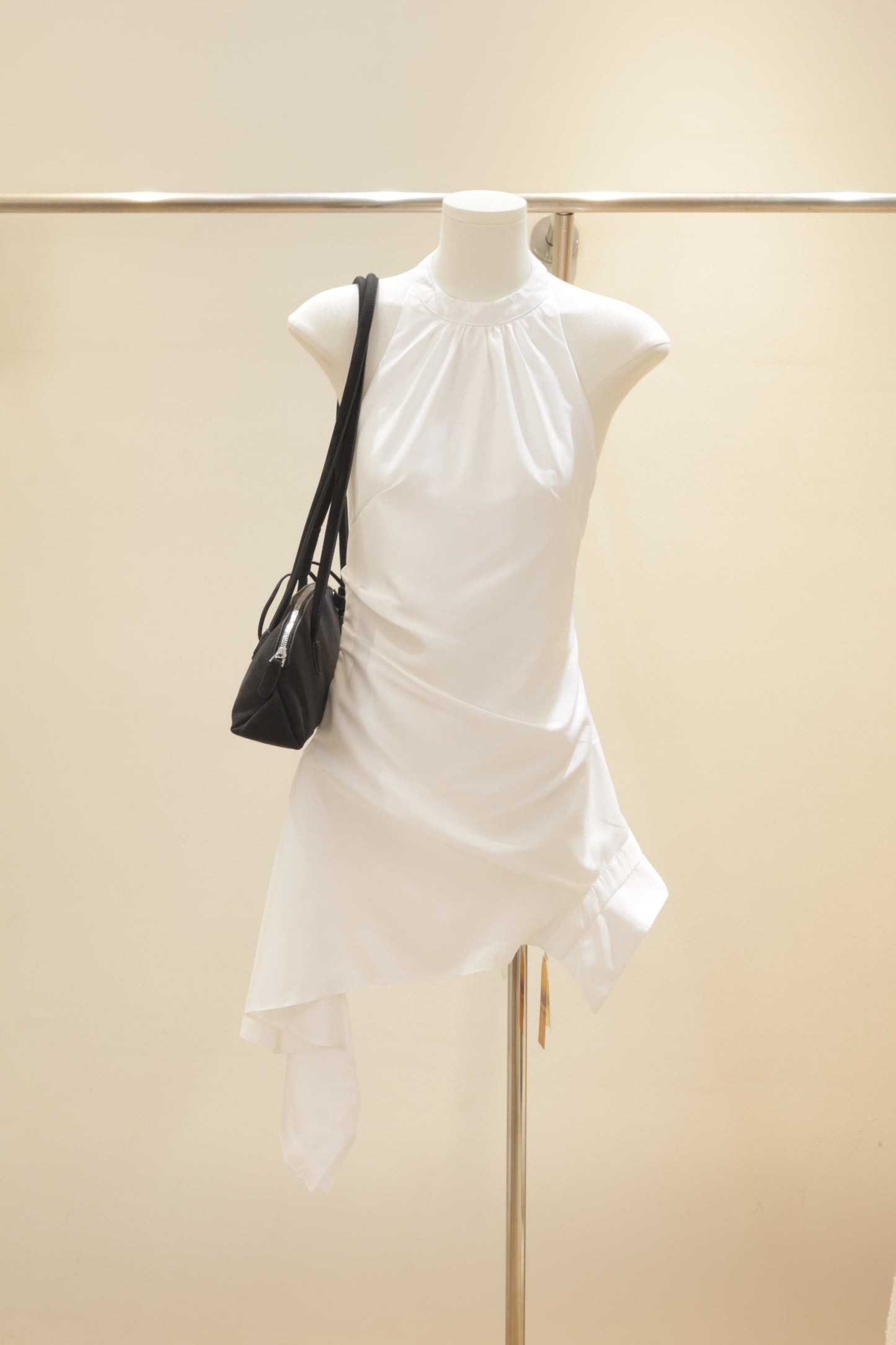 Sleeveless white dress