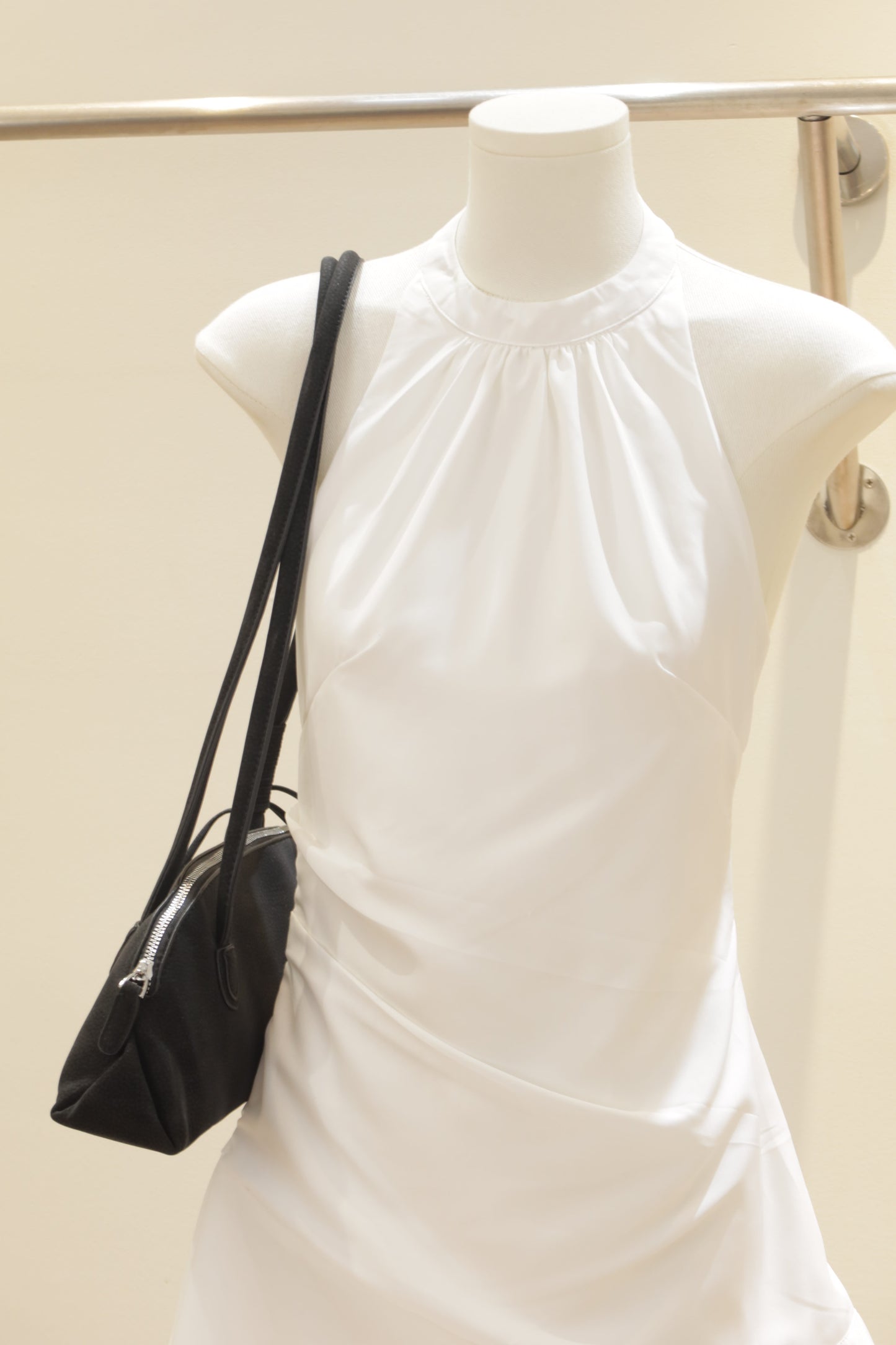 Sleeveless white dress