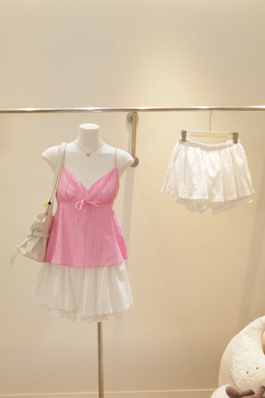 Embroidered skort