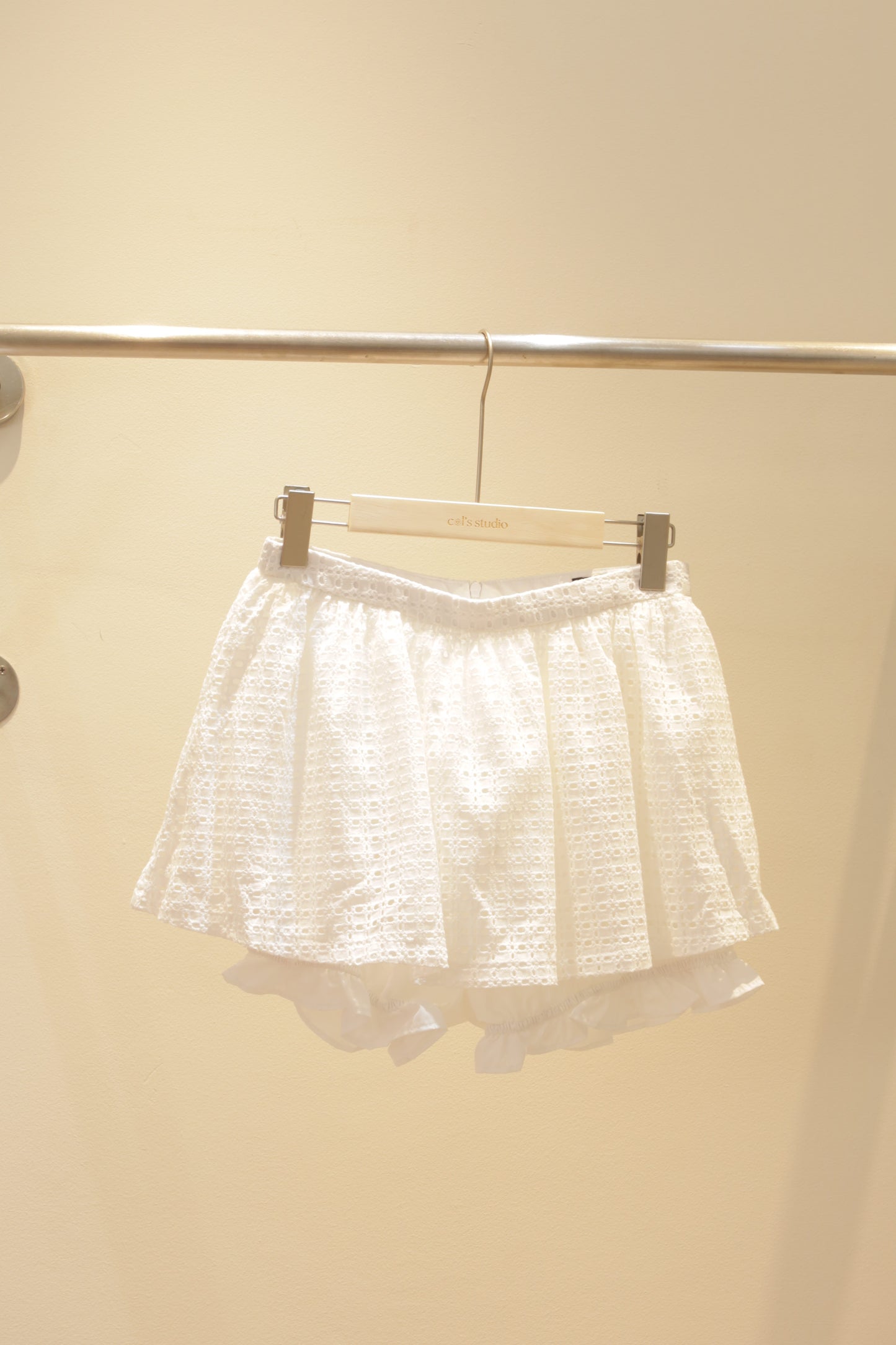 Embroidered skort