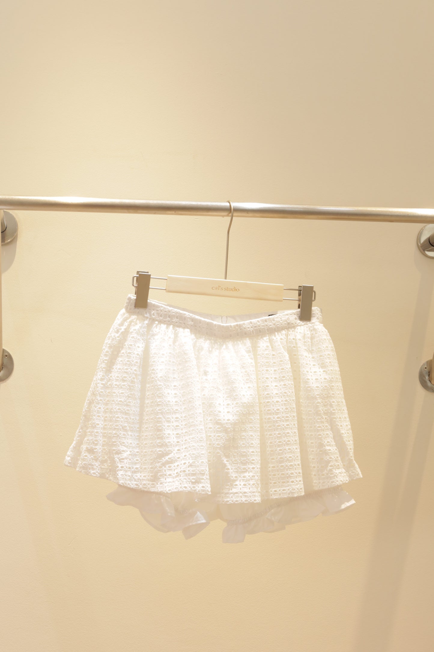 Embroidered skort