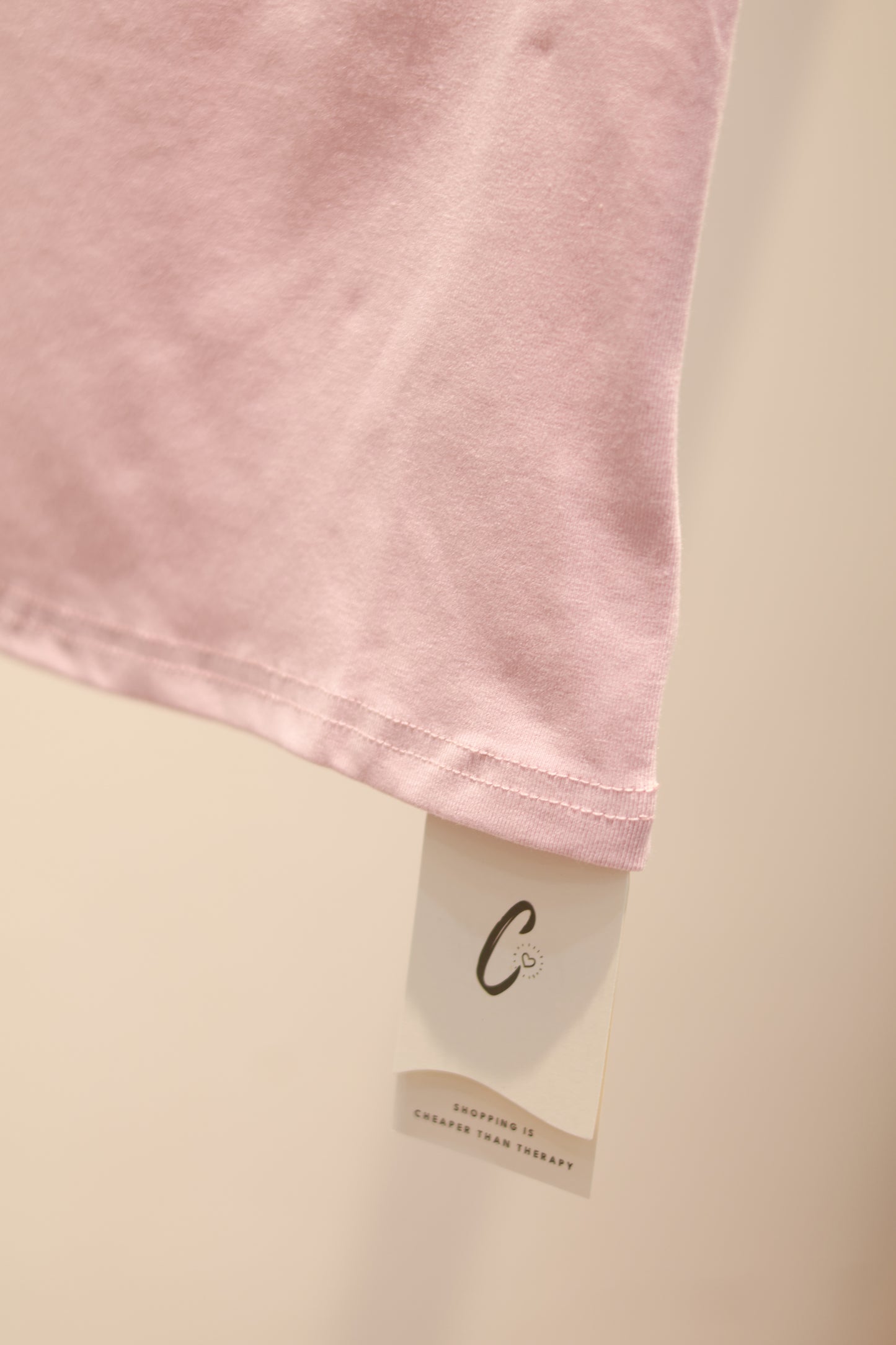 pink U neck top