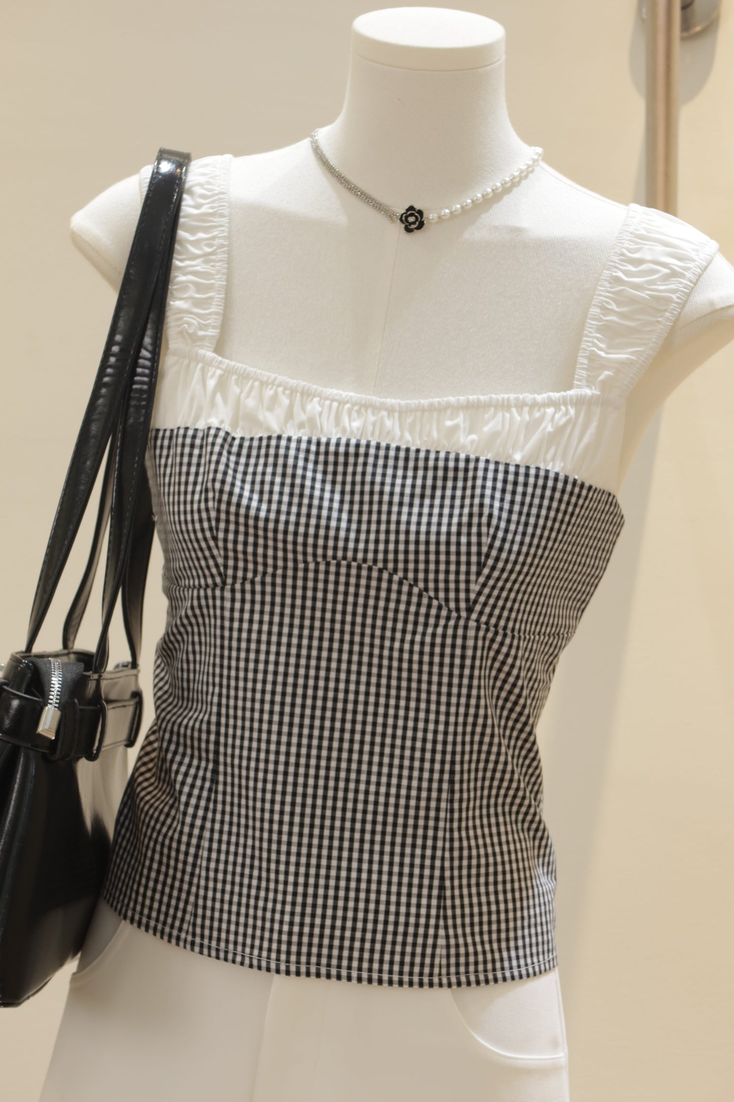 Gingham back design top