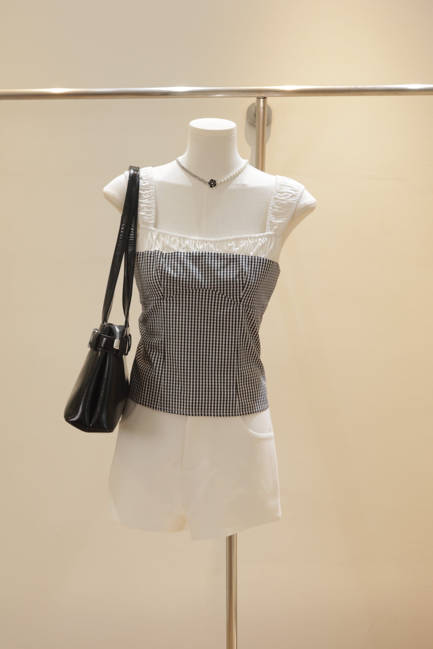 Gingham back design top