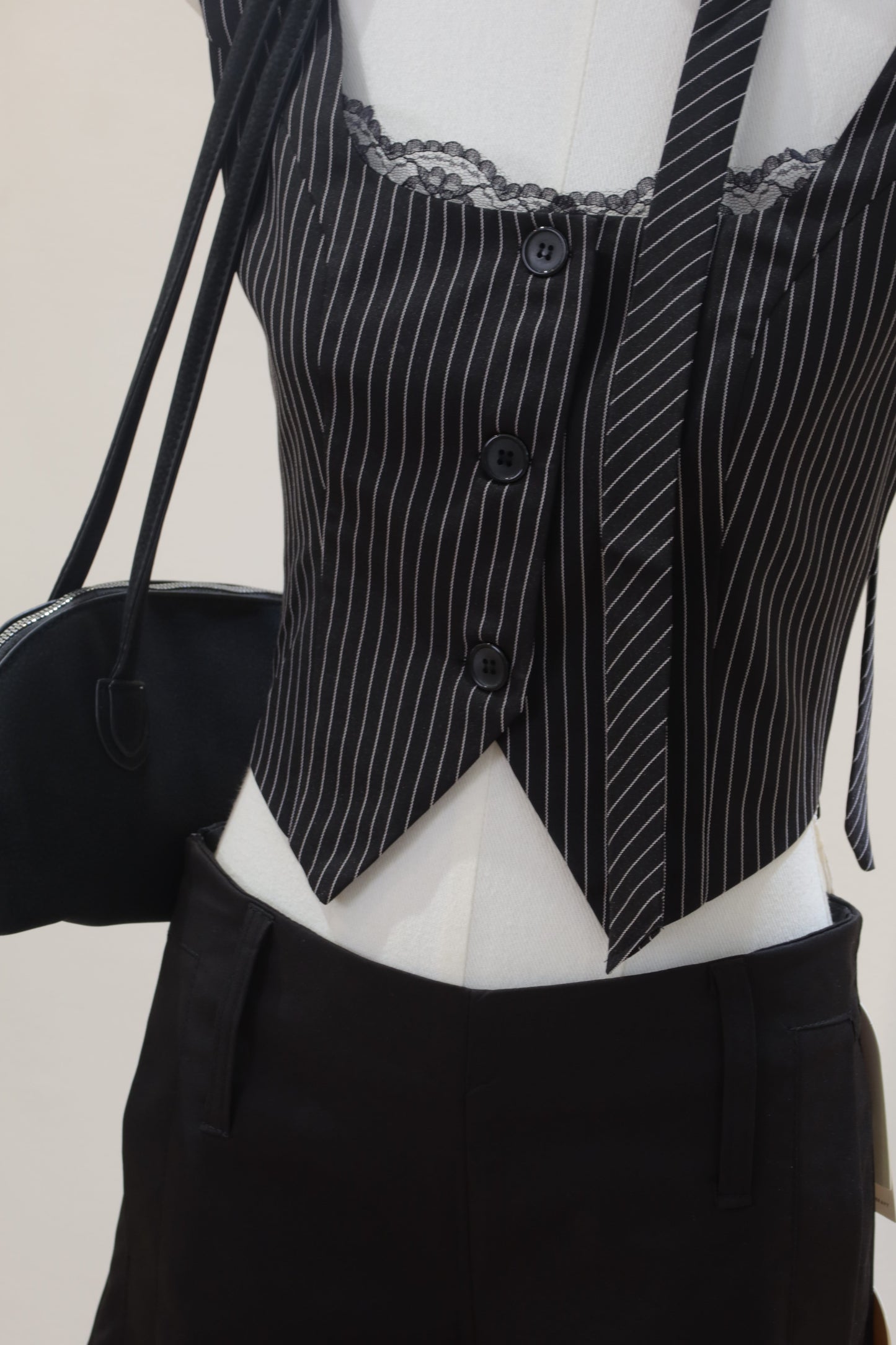 Gray stripes 2pcs top