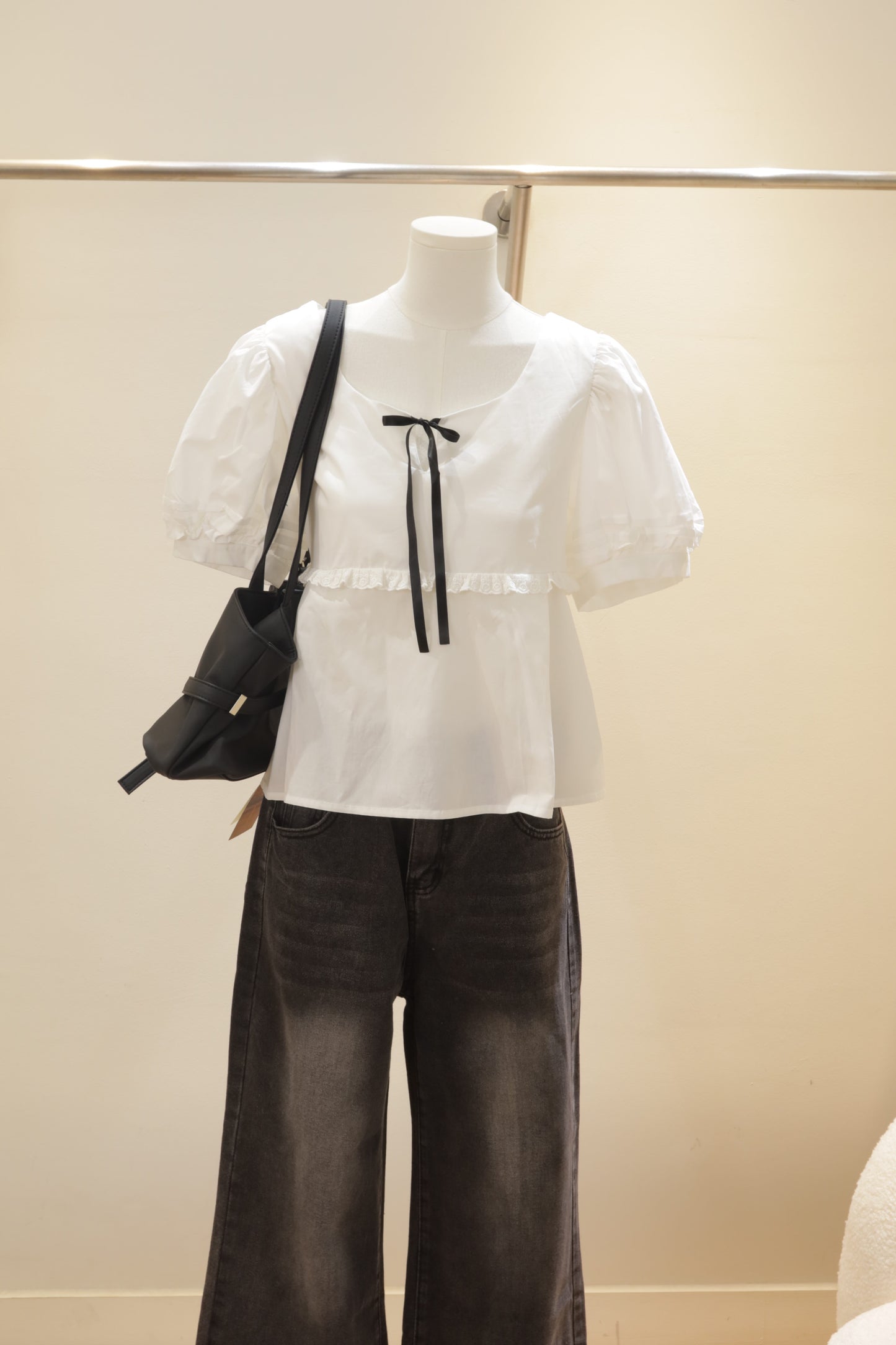 Short sleeve babydoll top