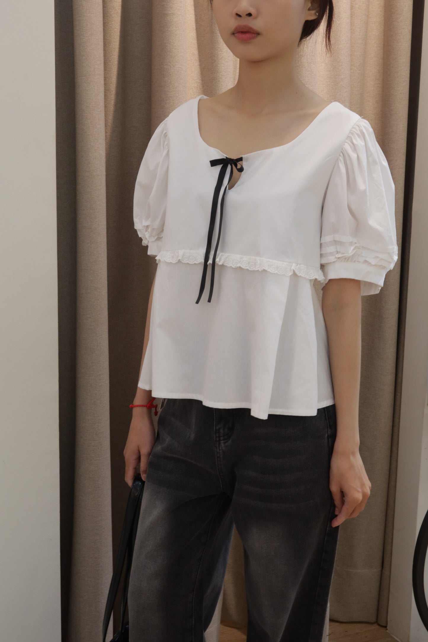 Short sleeve babydoll top