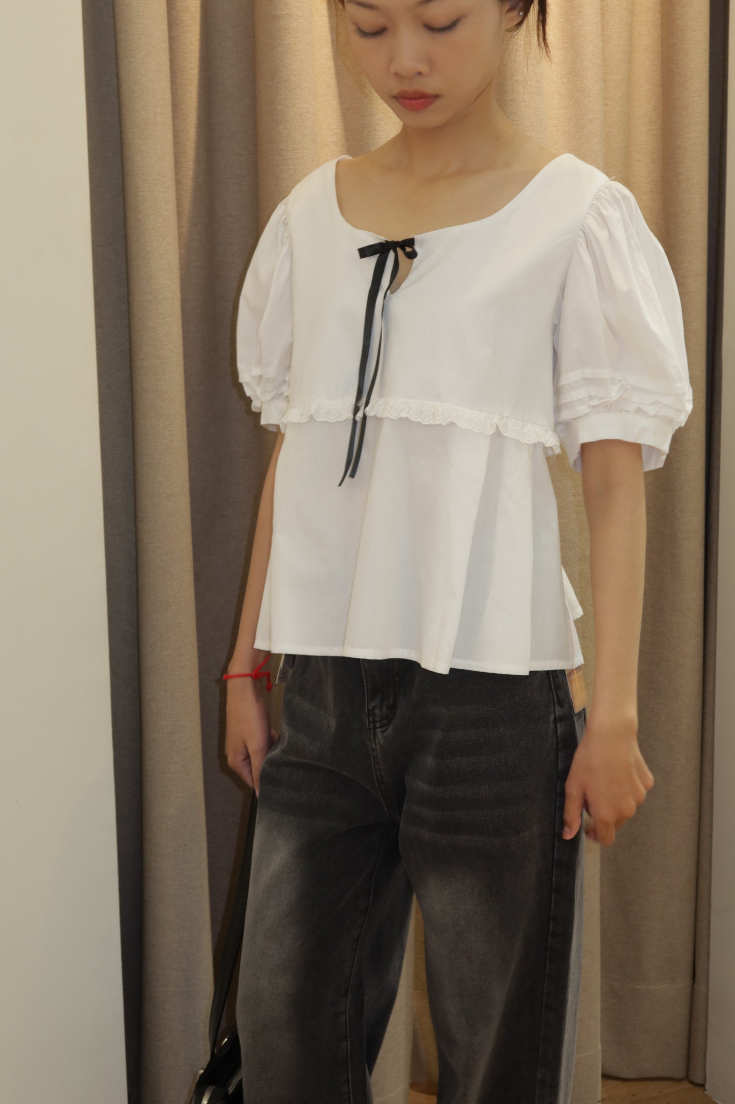 Short sleeve babydoll top
