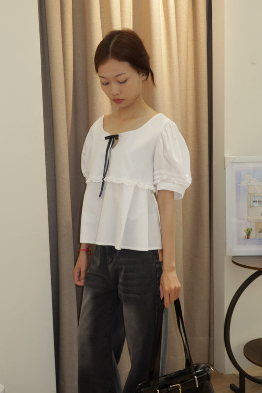 Short sleeve babydoll top