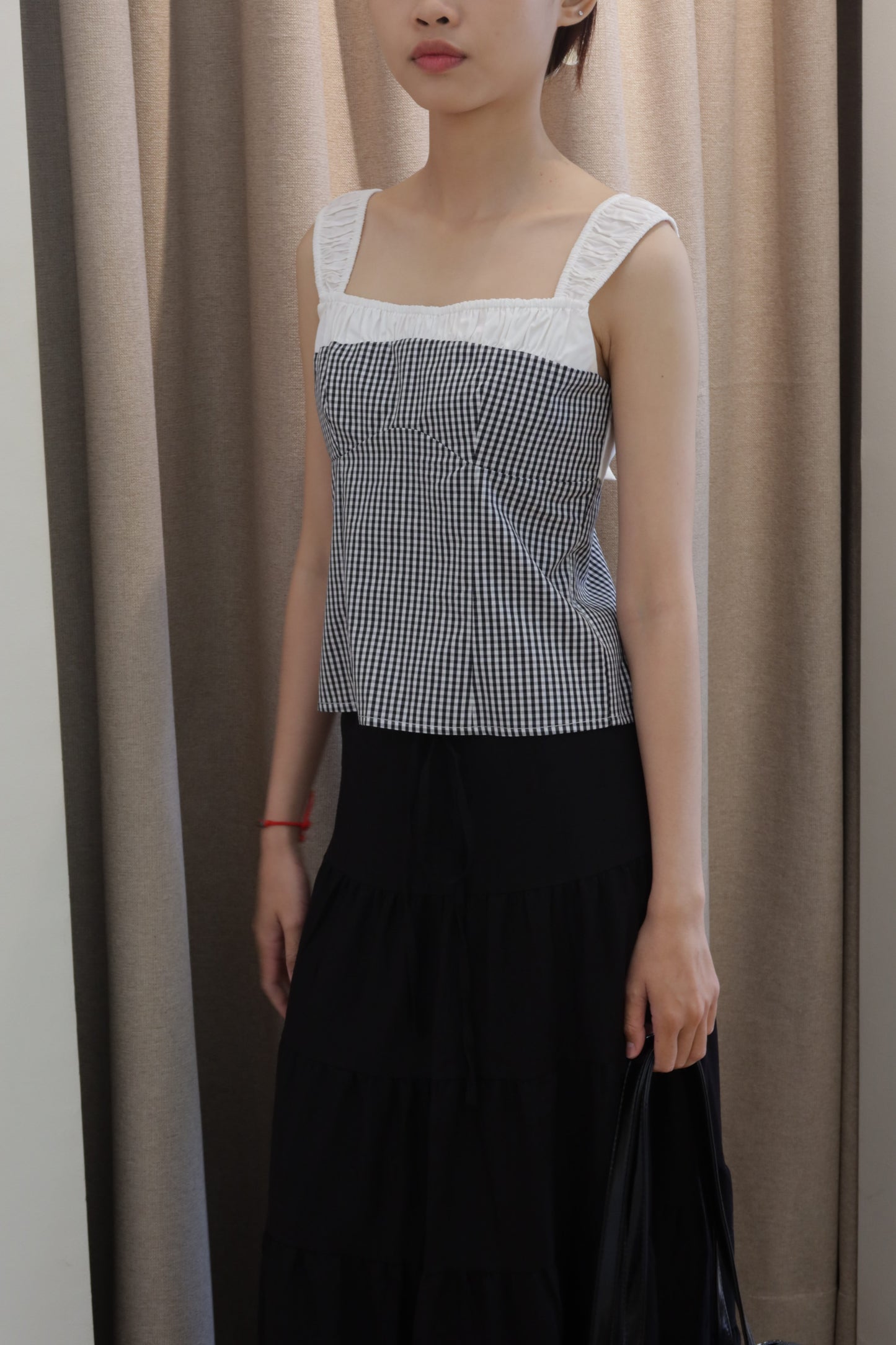 Gingham back design top