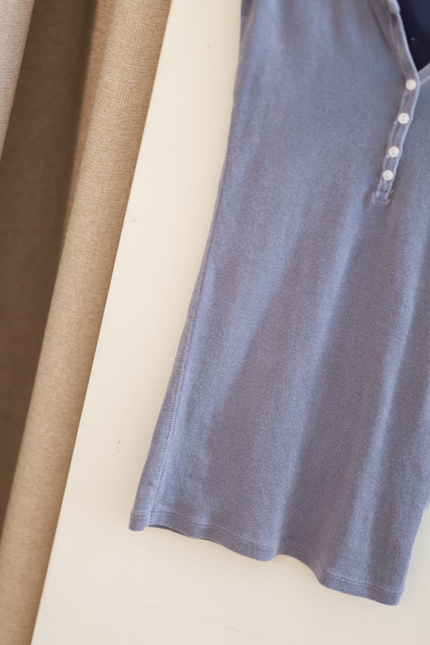 BRANDY GRAY BLUE BUTTON TANK TOP