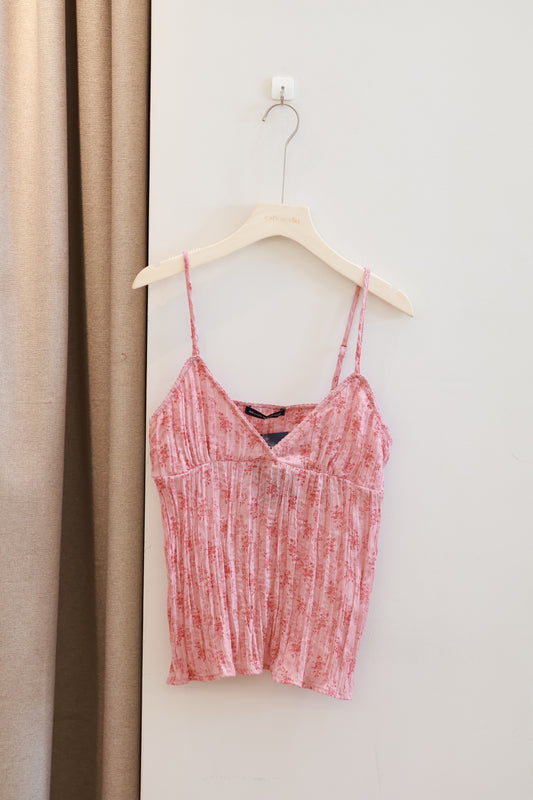 BRANDY PINK FLORAL V TOP