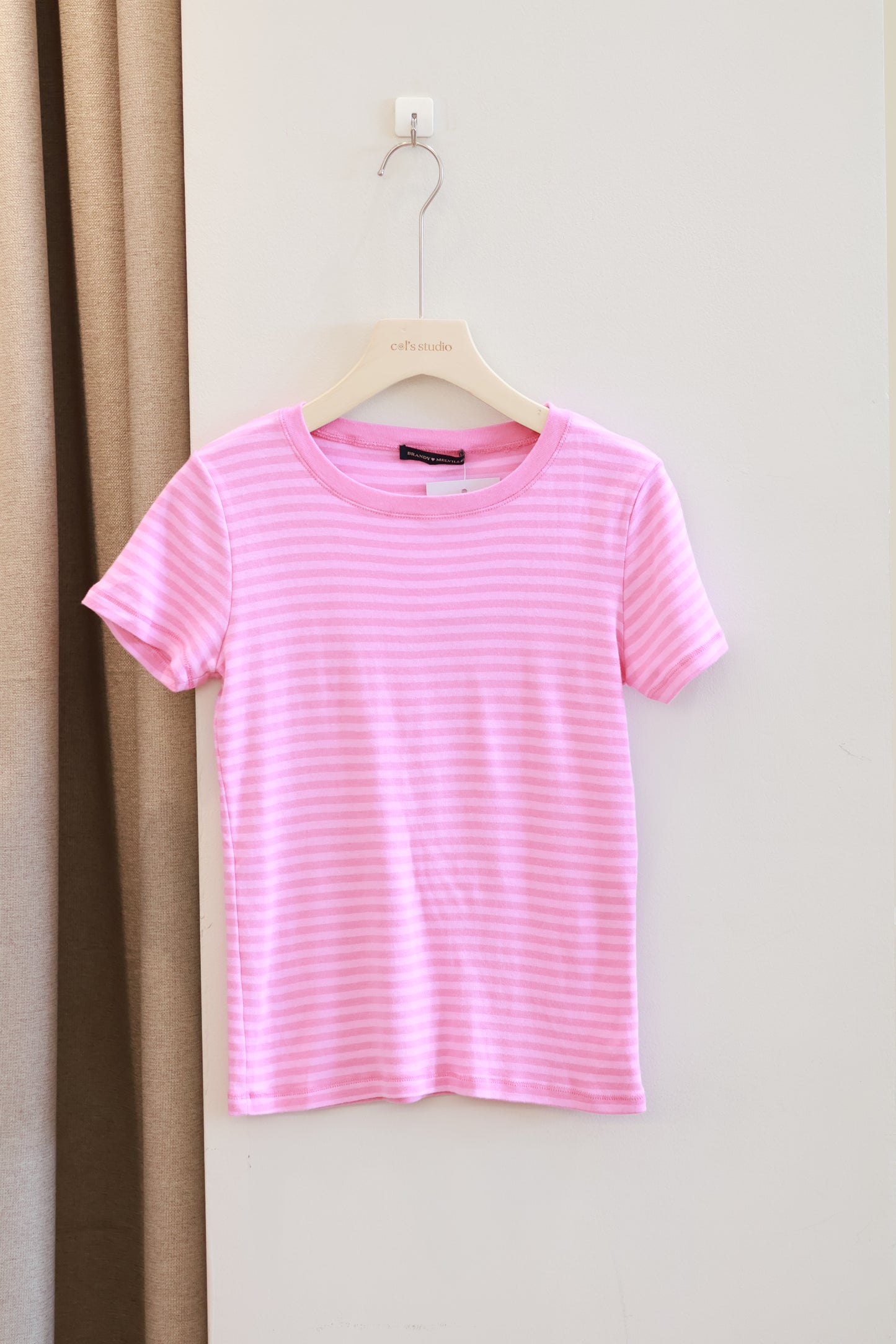 BRANDY PINK STRIPED TEE