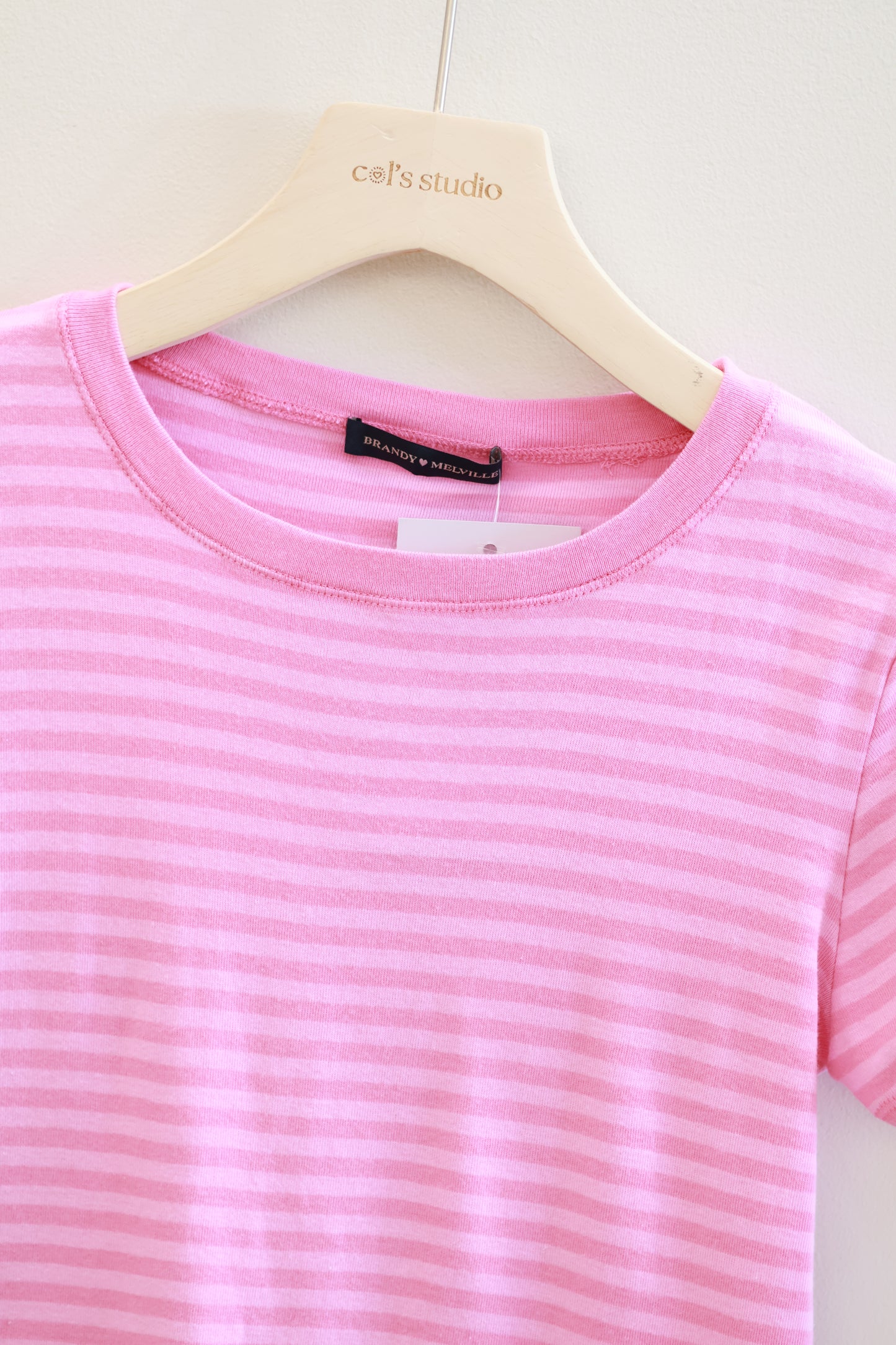 BRANDY PINK STRIPED TEE