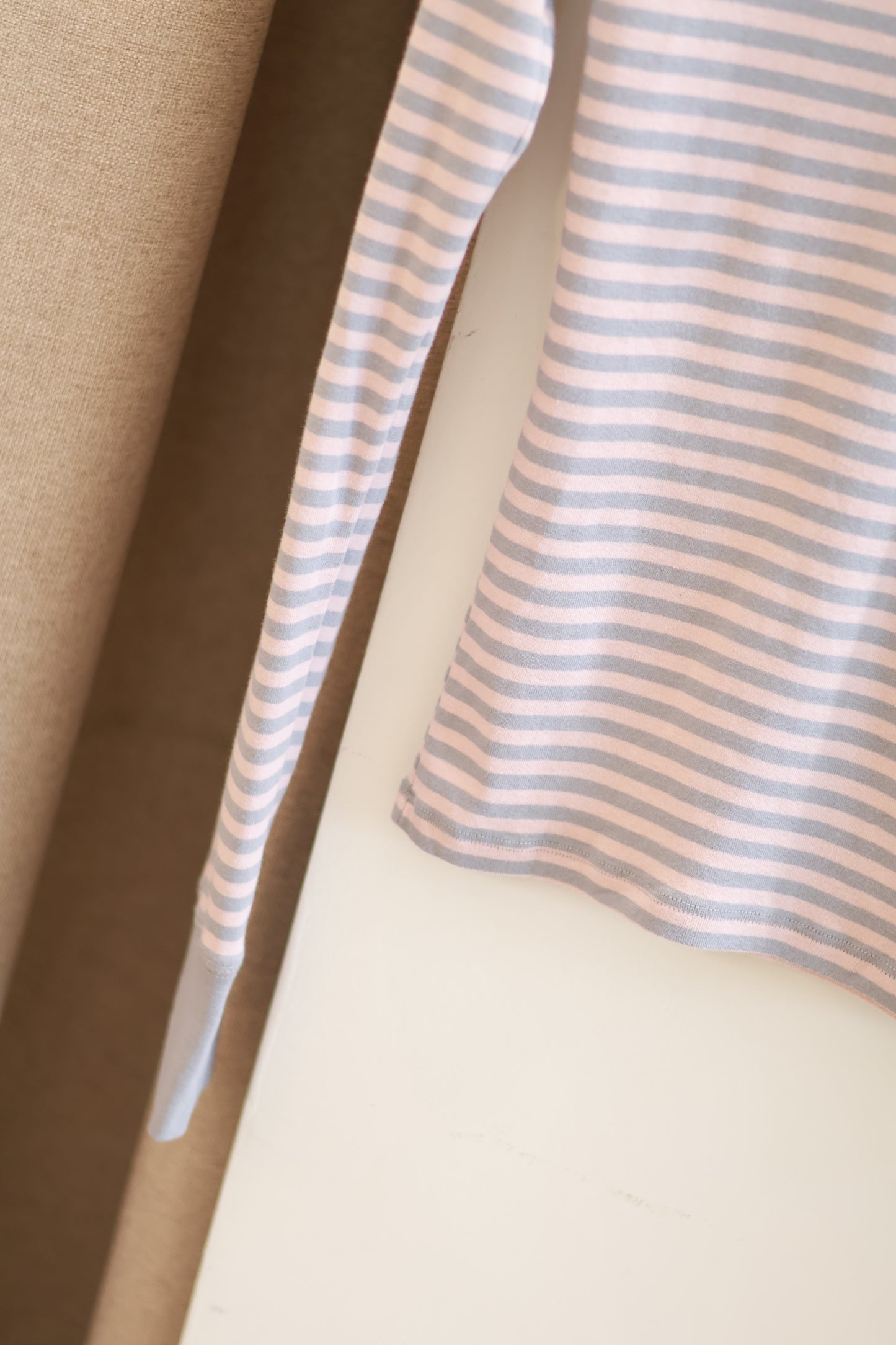 BRANDY BLUE & PINK STRIPED 6 BUTTONS TOP