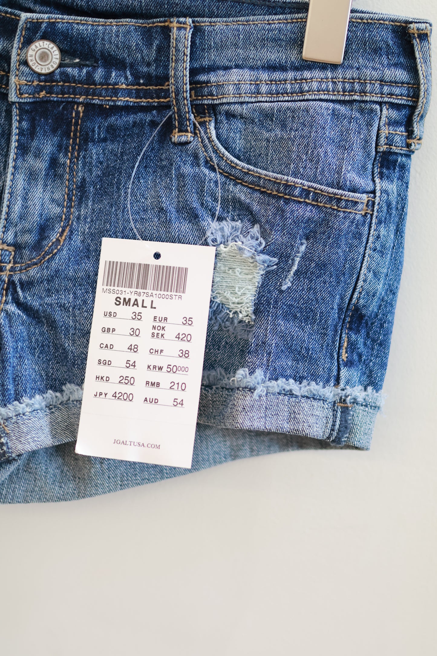 BRANDY RIPPED DENIM SHORTS